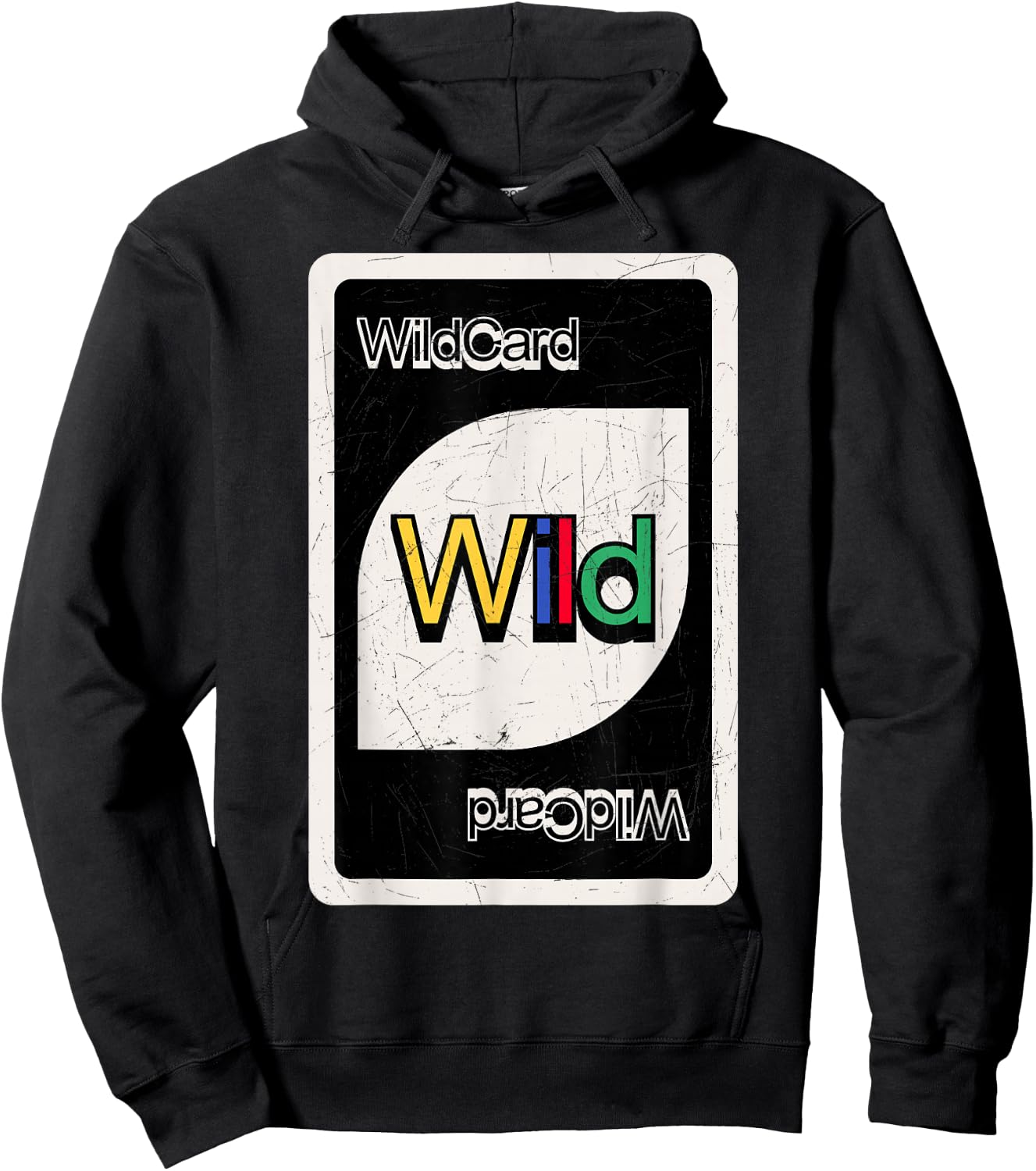Always Be The Wildcard - Retro Re-Design Wild Card Hoodie - Hoodie | Black