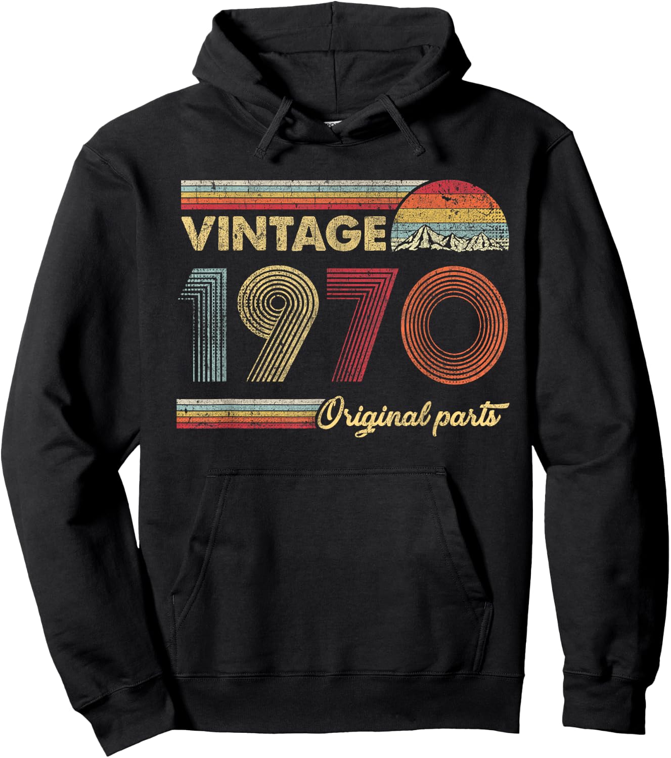 Retro Original Parts 50th Vintage 1970 Birthday Hoodie - Hoodie | Black