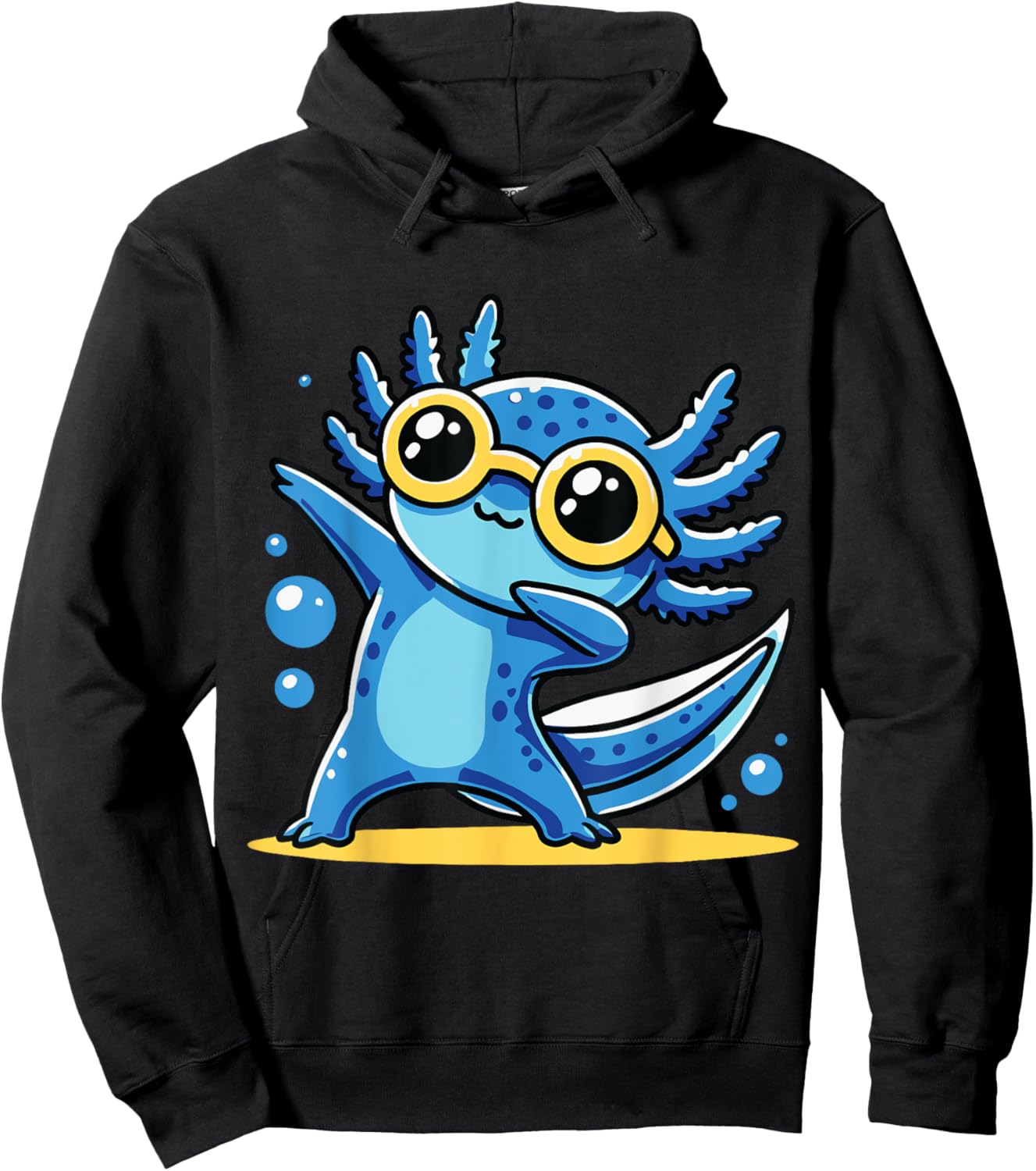 Dabbing Axolotl Kawaii Anime Funny Women Men Kids Hoodie - Hoodie | Black