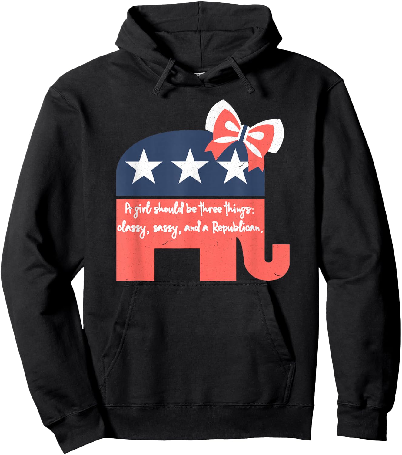 A Girl Should Be Three Things Republican Gifts Hoodie - Hoodie | Black