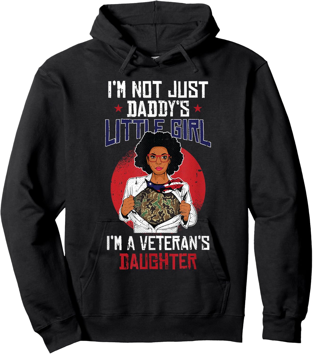 Veteran Daughter Month Of The Military Child Army Kids Hoodie - Hoodie | Black