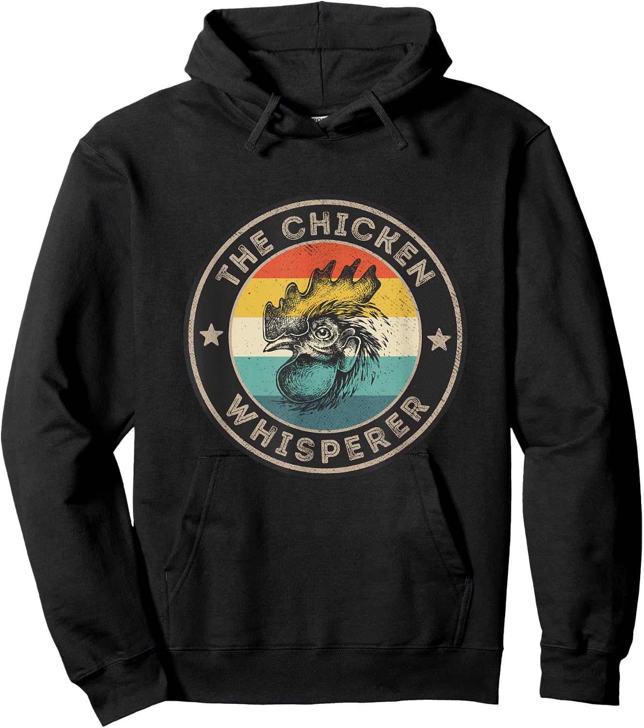 Chicken Whisperer Shirt Vintage Retro Chickens Farmer Hoodie - Hoodie | Black