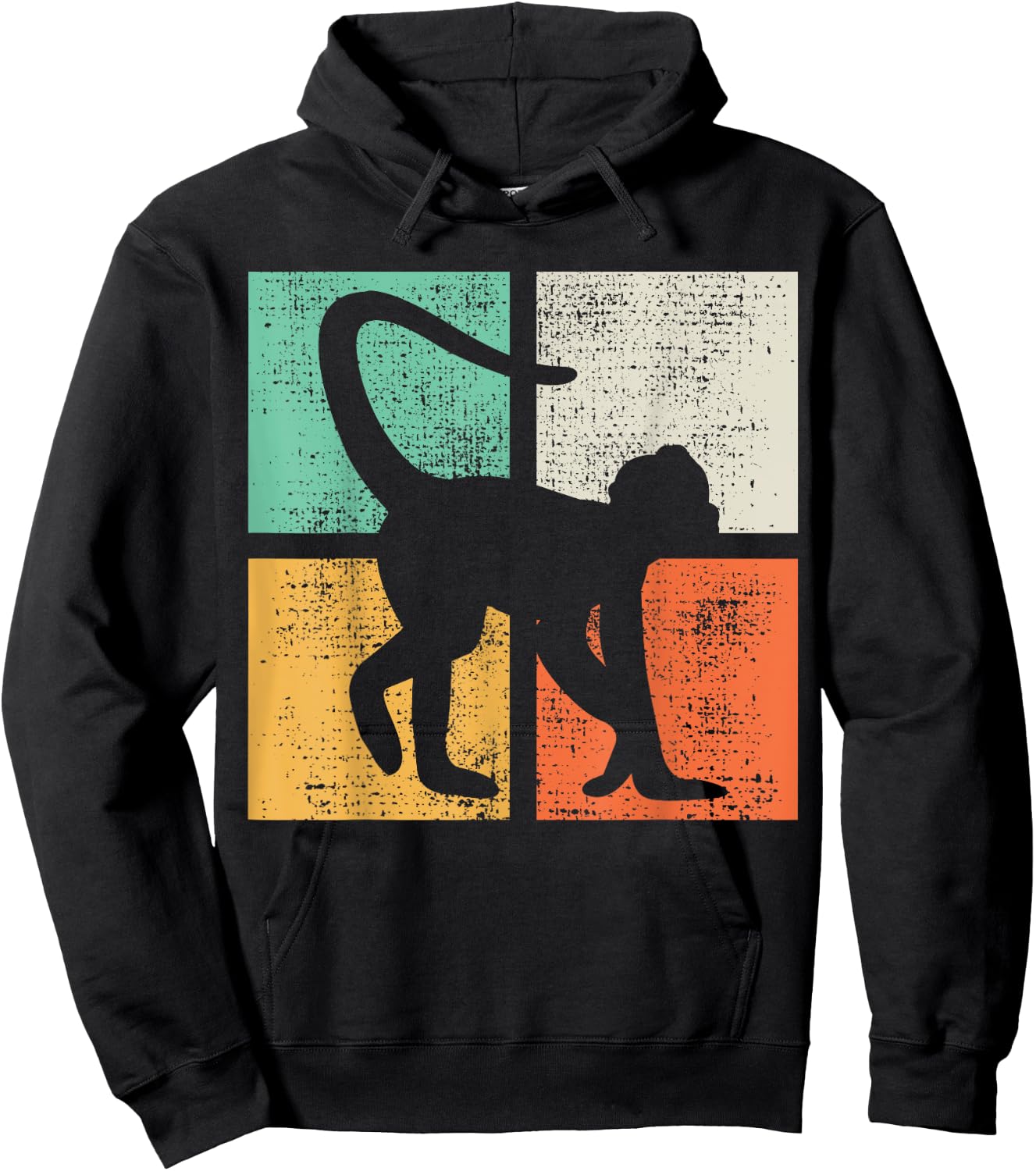 Spider Monkey Retro Vintage Hoodie - Hoodie | Black