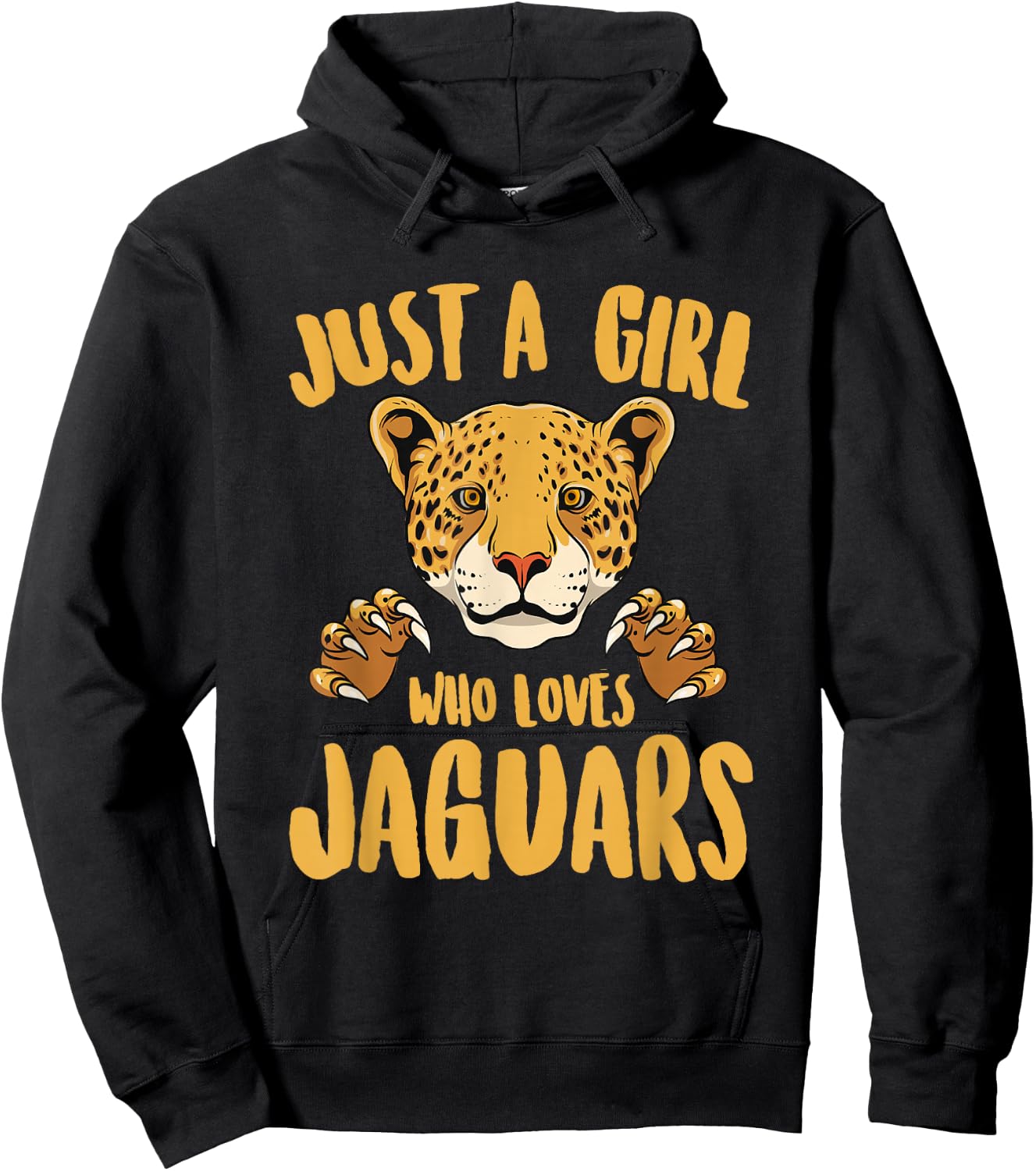 Just a Girl Who Loves Jaguars Funny Jaguar Women Girl Hoodie - Hoodie | Black