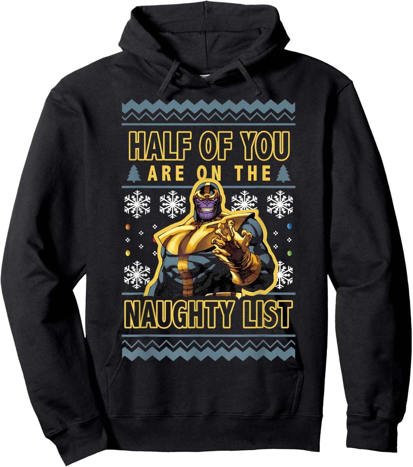 Marvel Christmas Thanos Ugly Sweater Hoodie - Hoodie | Black