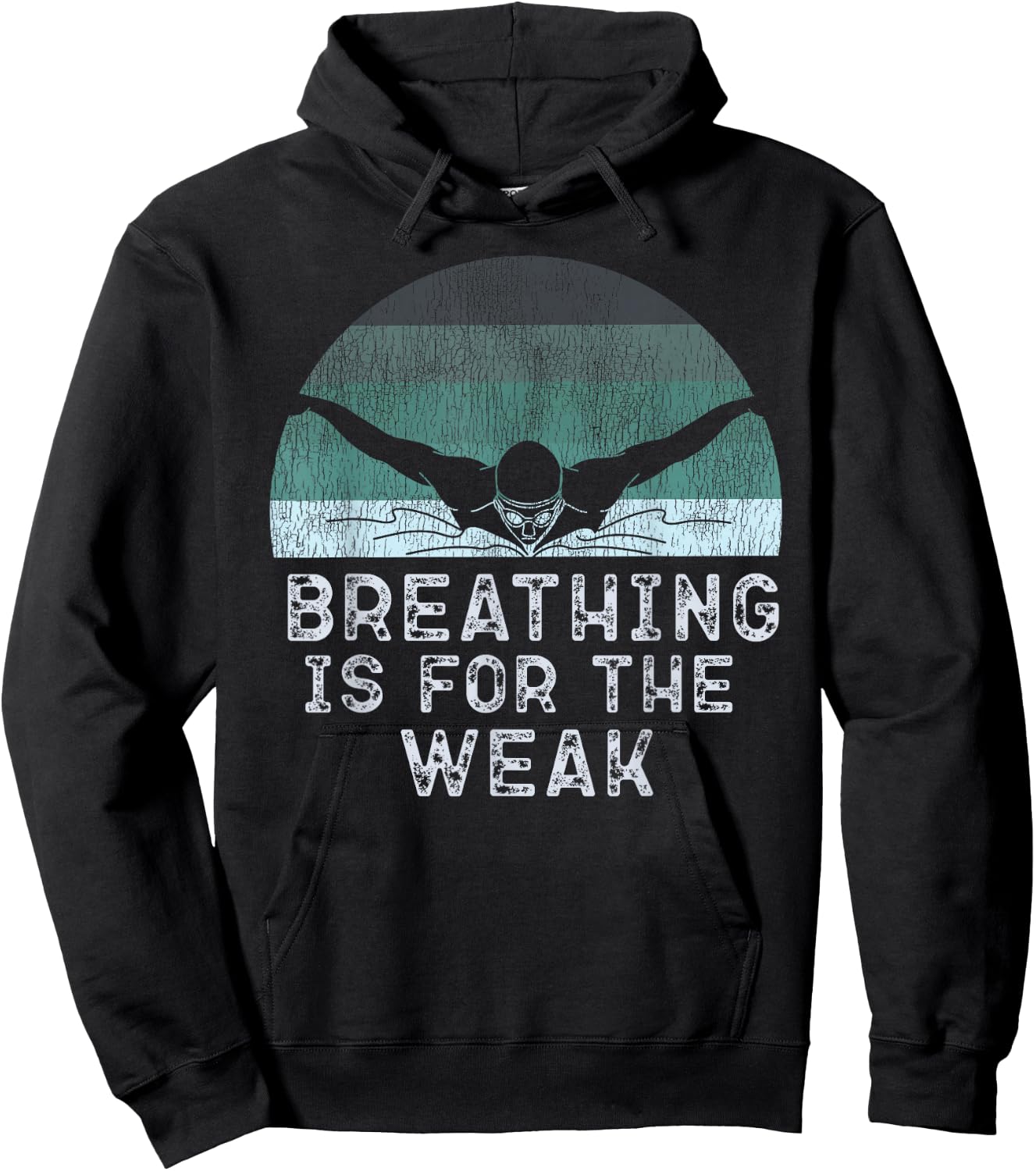 Swimmer Swim Breathing Is For The Weak Butterfly Swimming Hoodie - Hoodie | Black