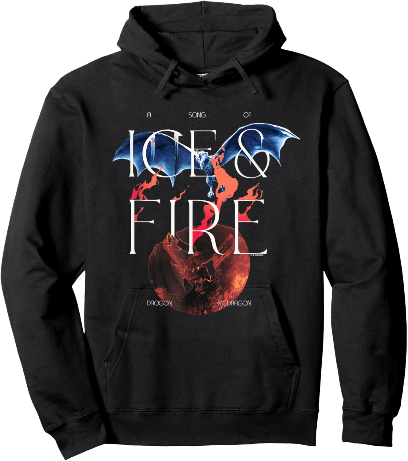 Game Of Thrones A Song Of Ice & Fire Prophecy Big Chest Logo Hoodie - Hoodie | Black