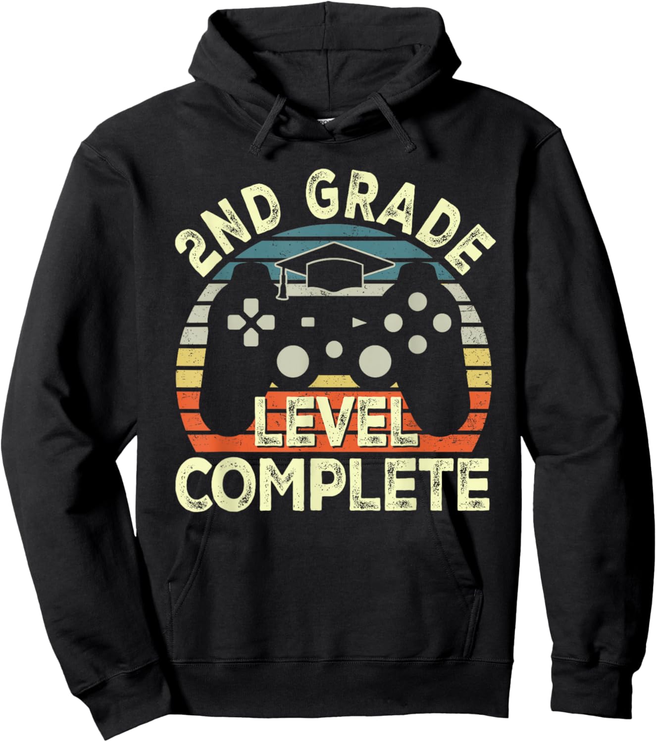2nd Grade Level Complete Video Game Last Day Of School Hoodie - Hoodie | Black