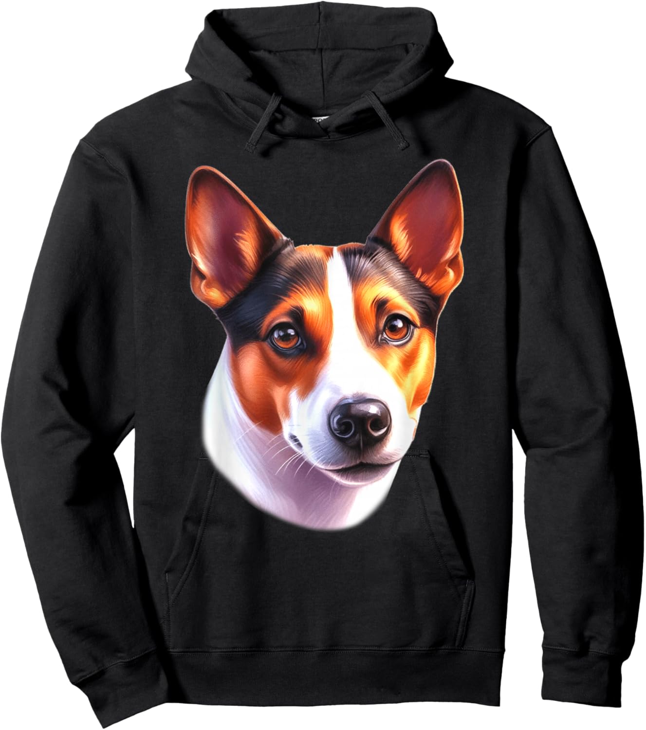 Basenji Dog Portrait Hoodie - Hoodie | Black