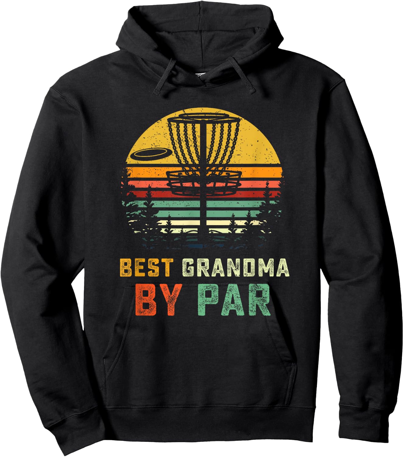 Best Grandma Disc Golf Gift Grandmother Frisbees Disk Golfer Hoodie - Hoodie | Black