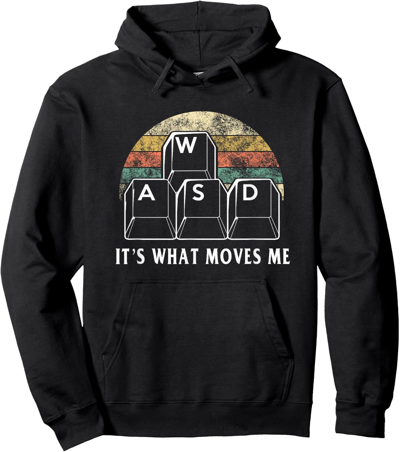 WASD It's What Moves Me - Funny PC Gamer Computer Nerd Gift Hoodie - Hoodie | Black