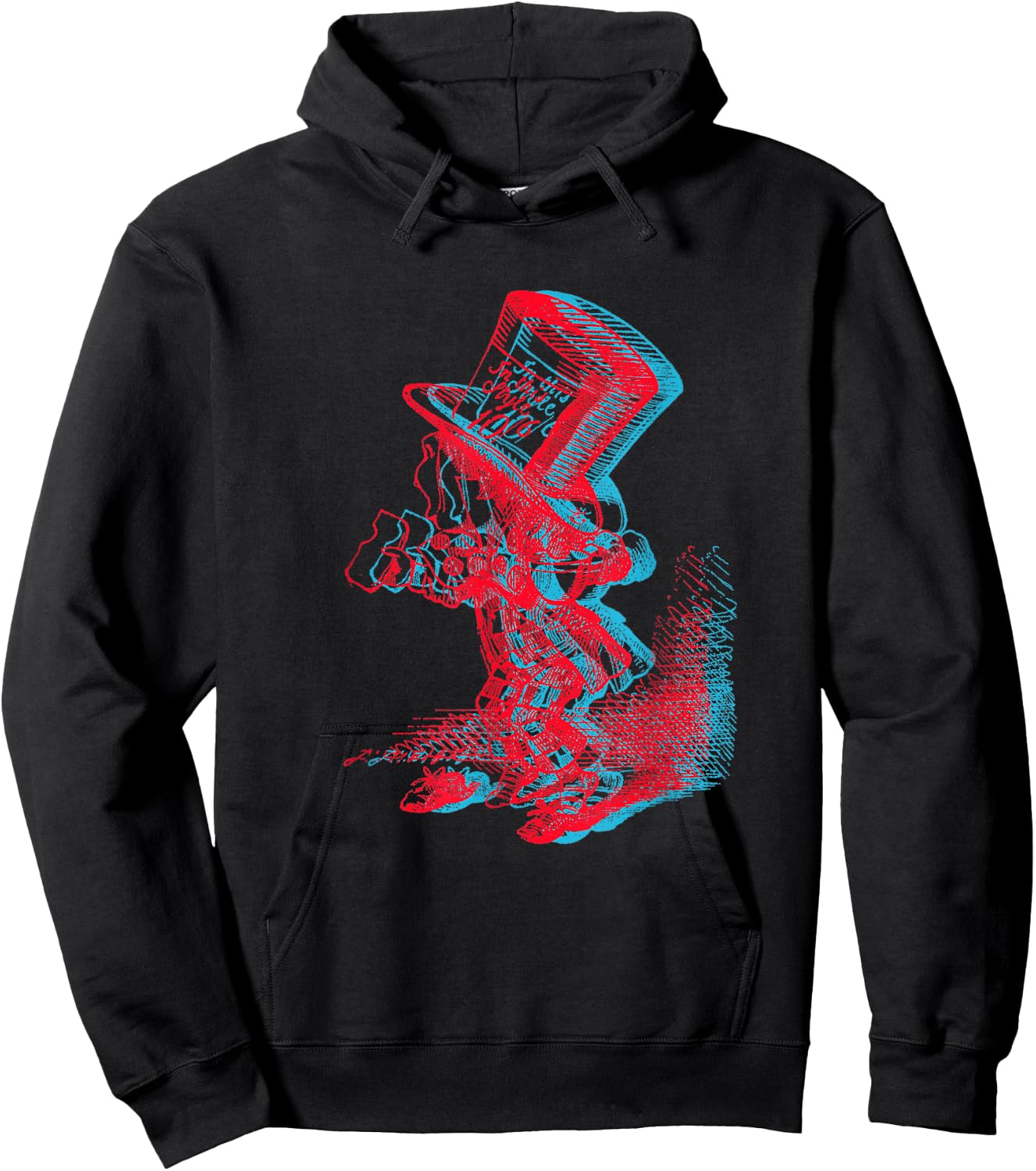 Mad Hatter Anaglyph Hoodie - Hoodie | Black