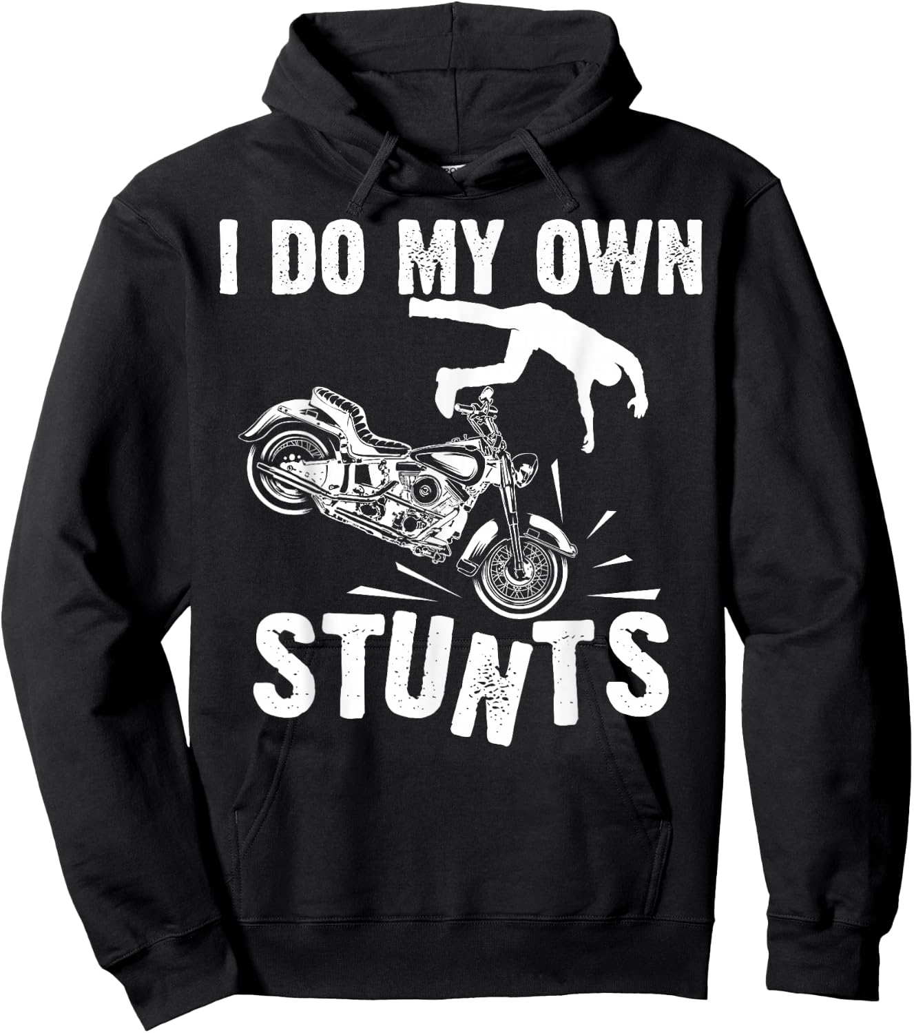 Funny I Do My Own Stunts Cool Motorcycle Gift Women Hoodie - Hoodie | Black