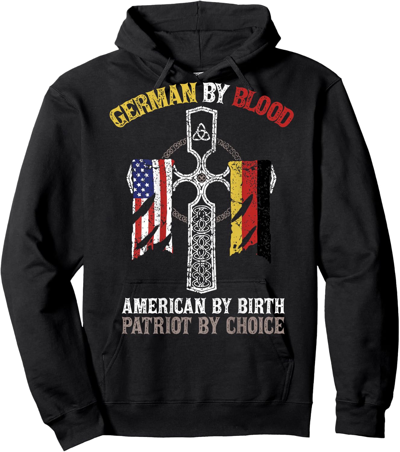 German By Blood American By Birth Patriot By Choice Hoodie - Hoodie | Black