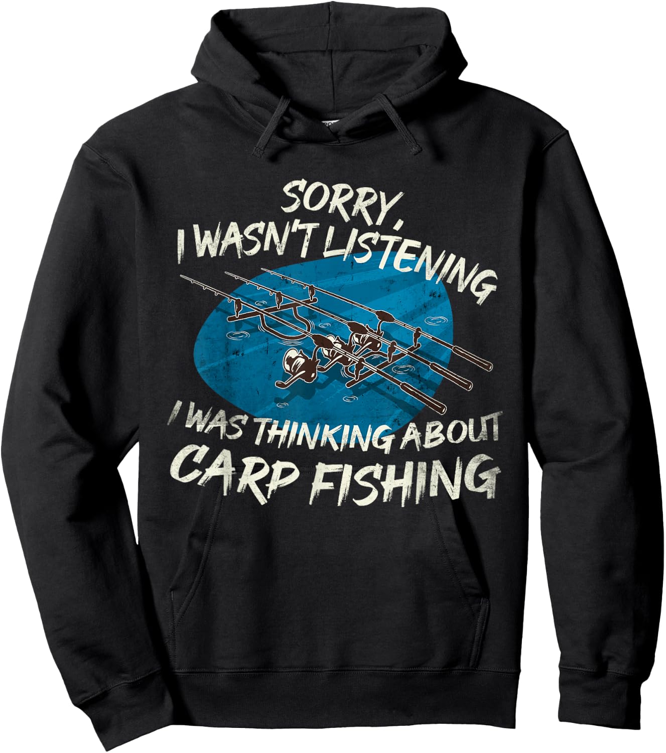 Rod Pod motif sorry was thinking about Carp Fishing Hoodie - Hoodie | Black