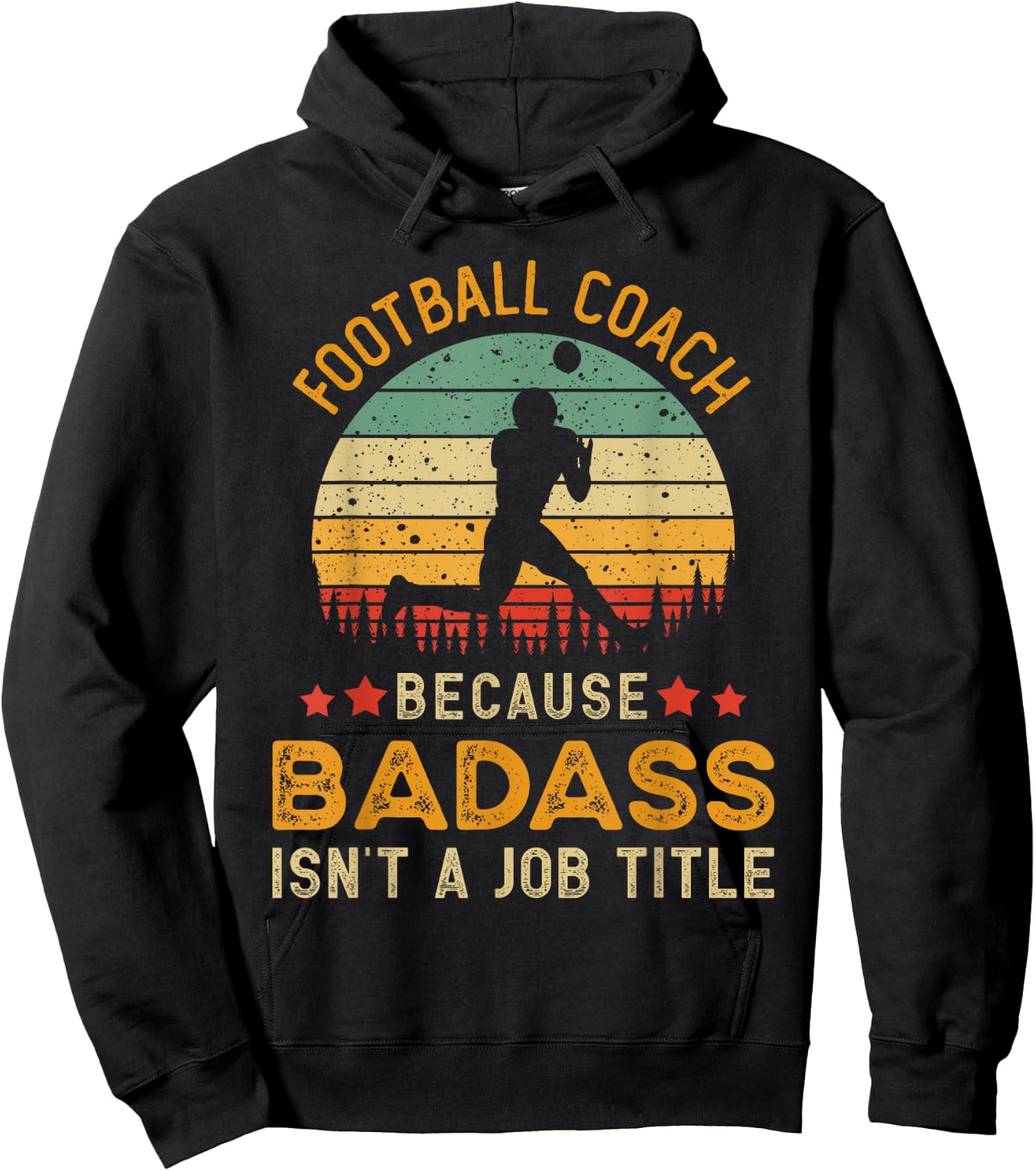 Funny Football Coach Gift , Badass Football Coach Hoodie - Hoodie | Black