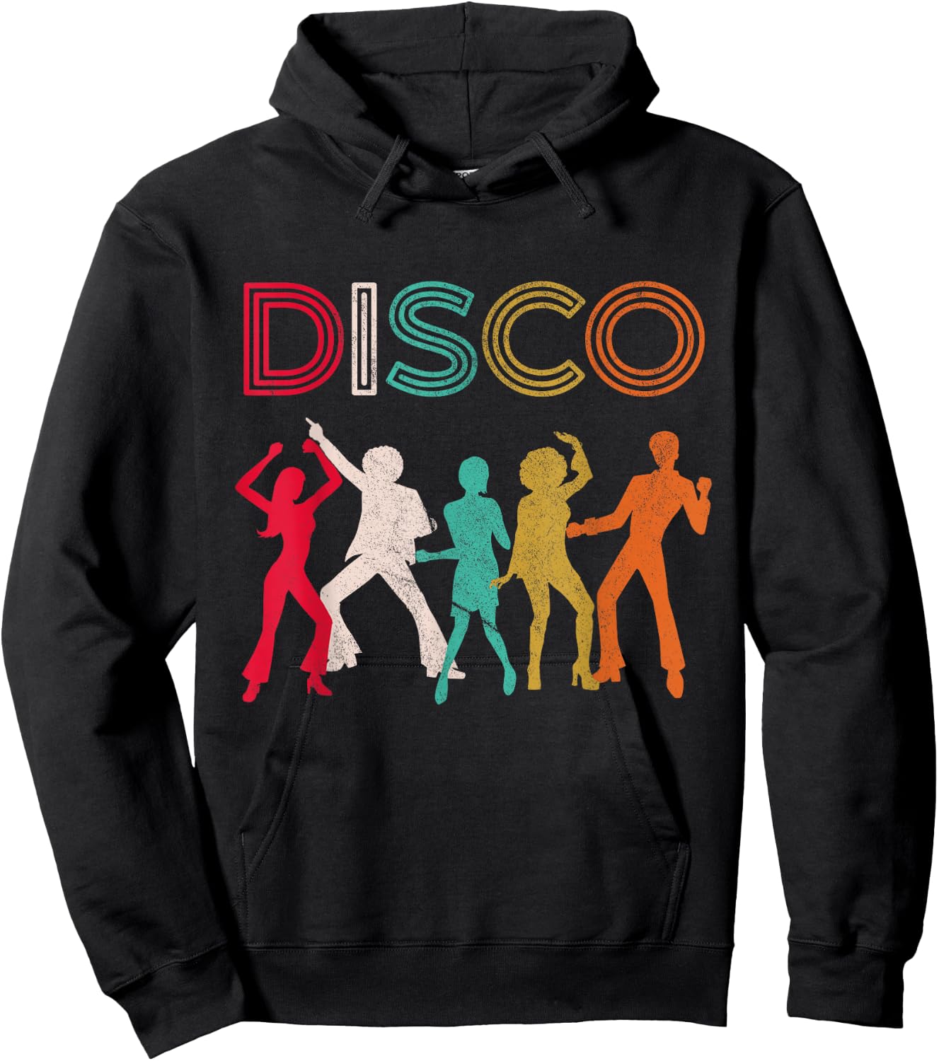 Disco 70s Disco Themed Vintage Retro Dancing Hoodie - Hoodie | Black