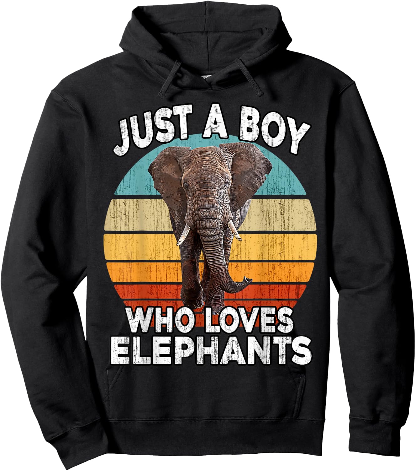 Funny Elephant Lovers - Just A Boy Who Loves Elephants Hoodie - Hoodie | Black