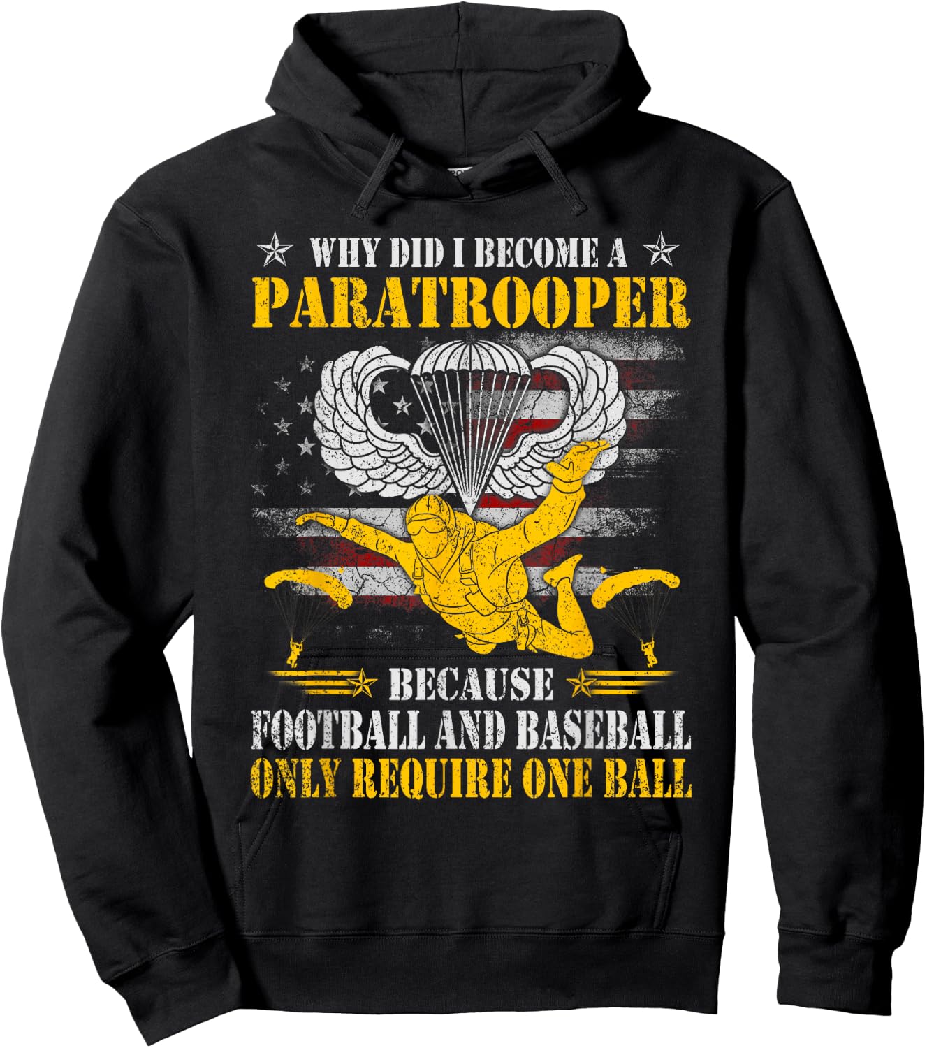 82nd 101st Airborne Paratrooper Jump , Veterans Day Hoodie - Hoodie | Black