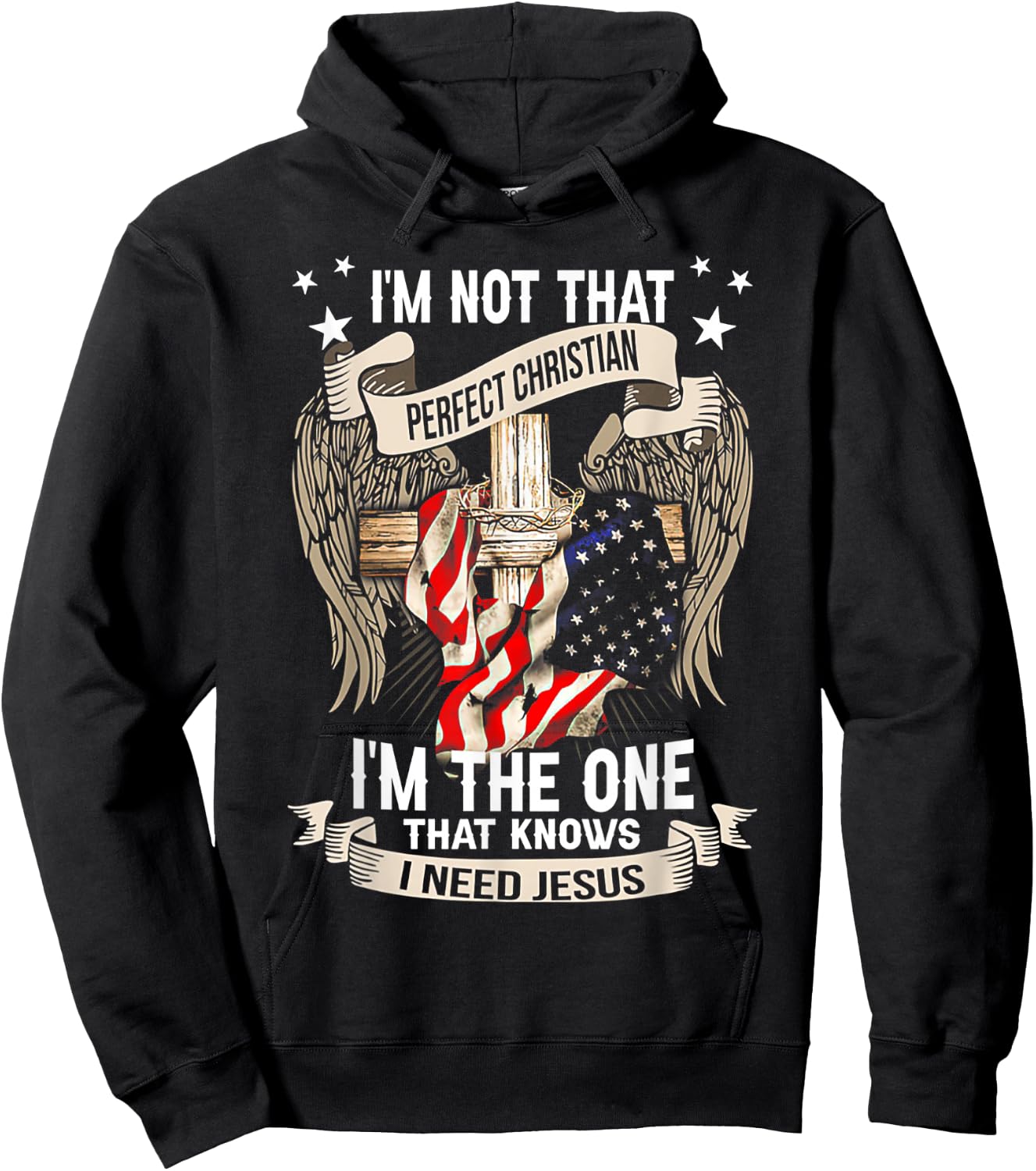 I'm Not That Perfect Christian 'm The One That Knows Hoodie - Hoodie | Black