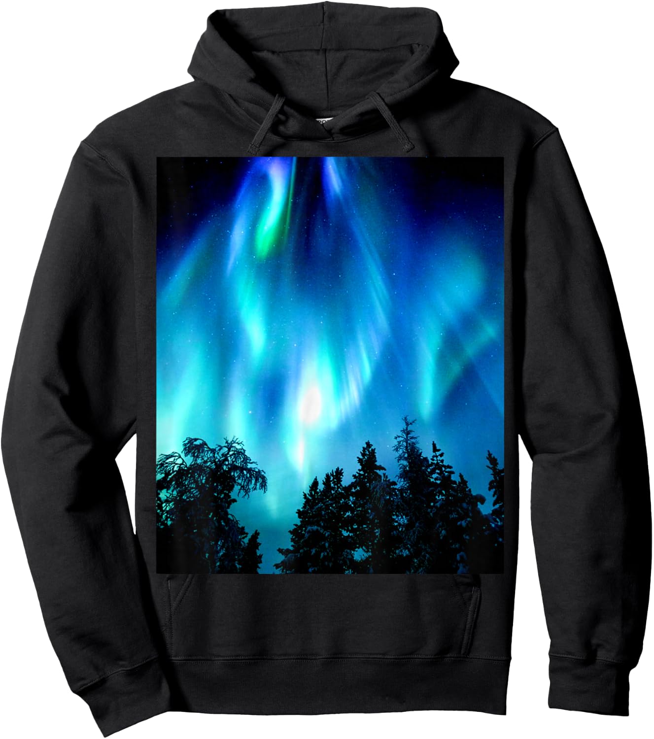 Northern Lights Aurora Borealis Hoodie - Hoodie | Black