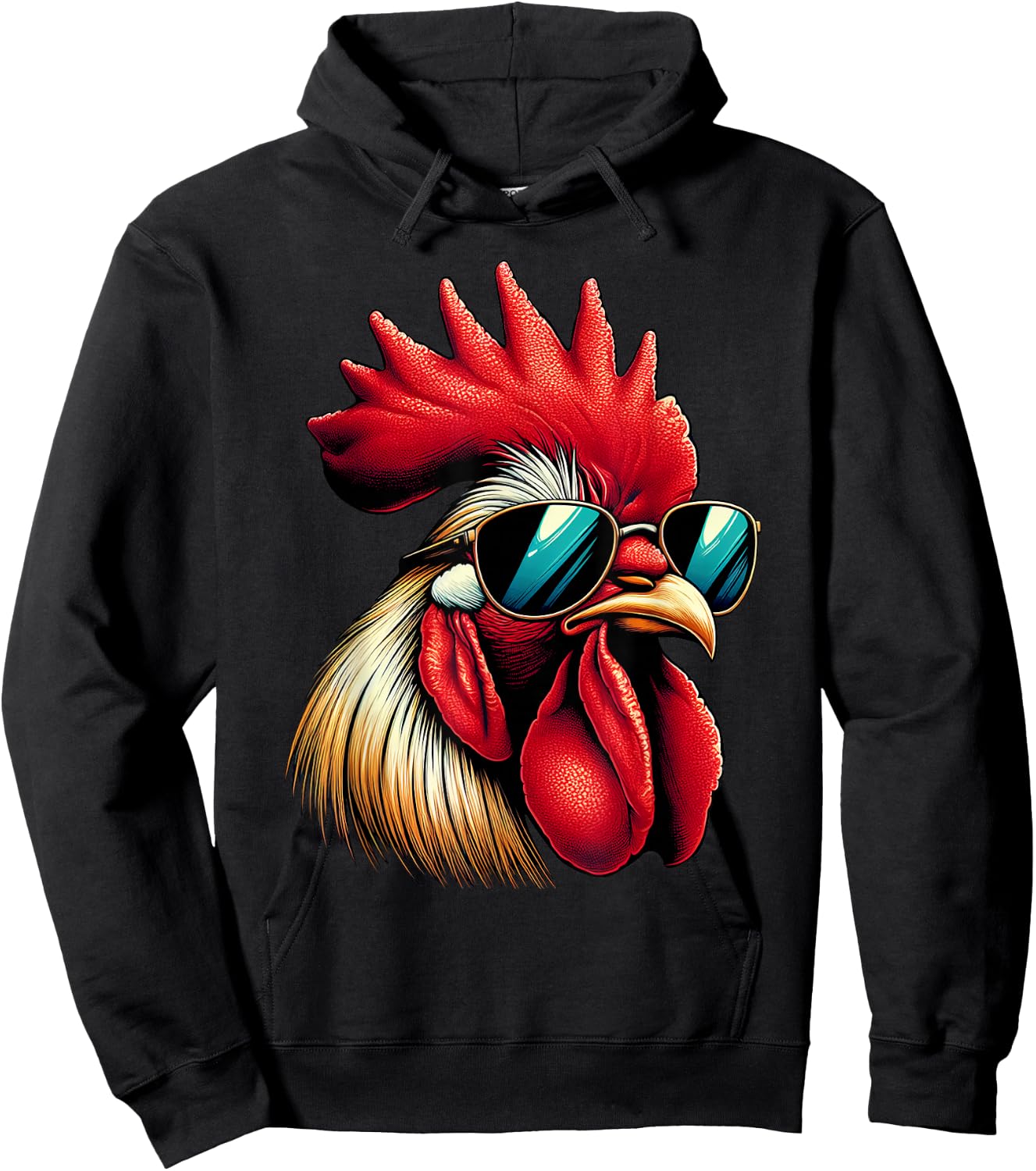 Cool Rooster Design Women Kids Chicken Rooster Lover Hoodie - Hoodie | Black