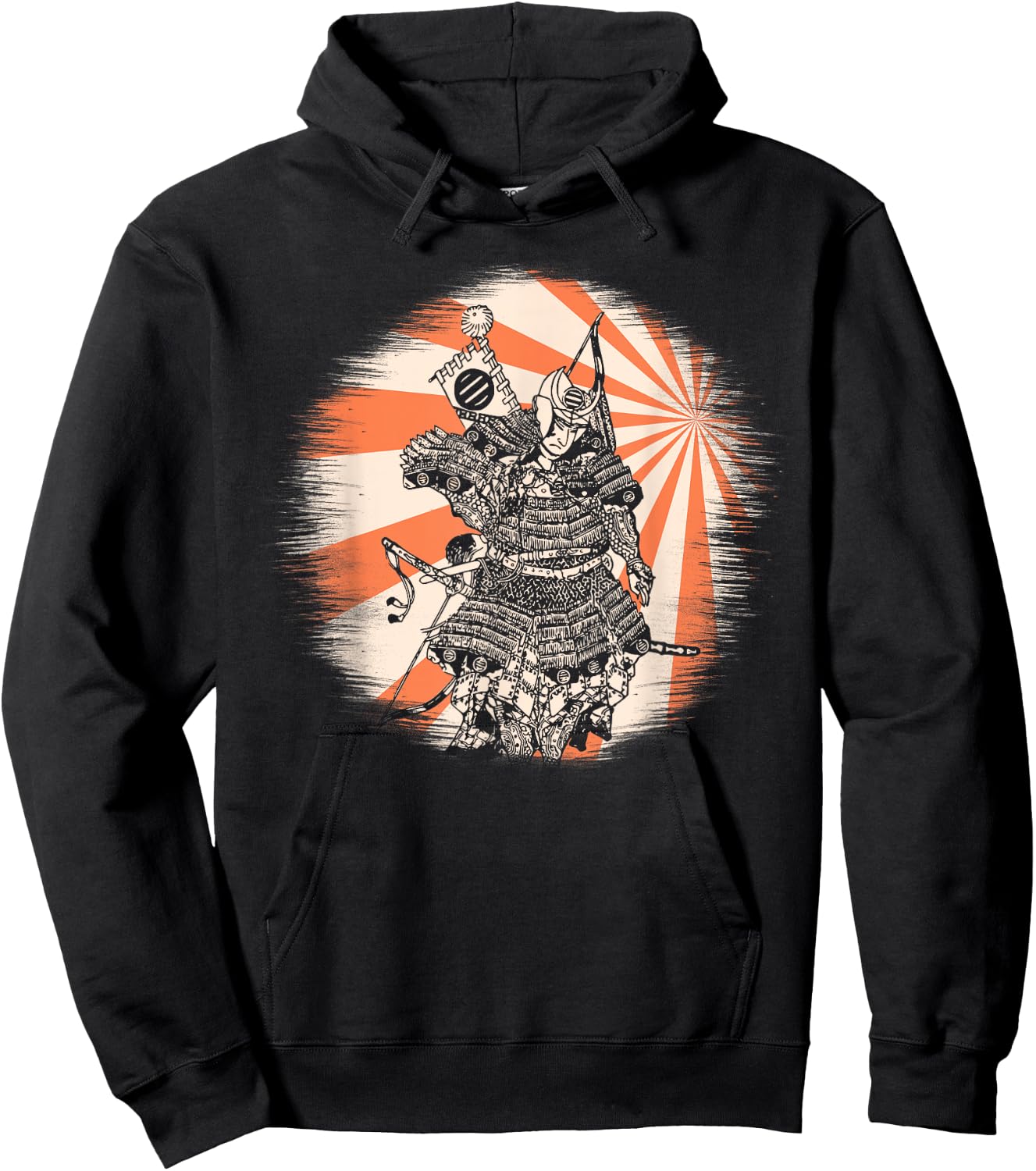 Japanese Art Samurai Japanese Retro Art Print Hoodie - Hoodie | Black