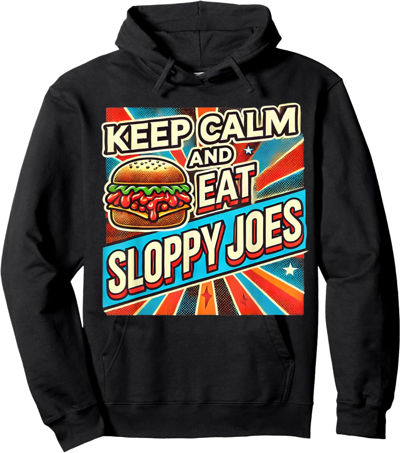 Funny Sloppy Joe Enthusiast | Retro Vintage Sloppy Joe Hoodie - Hoodie | Black
