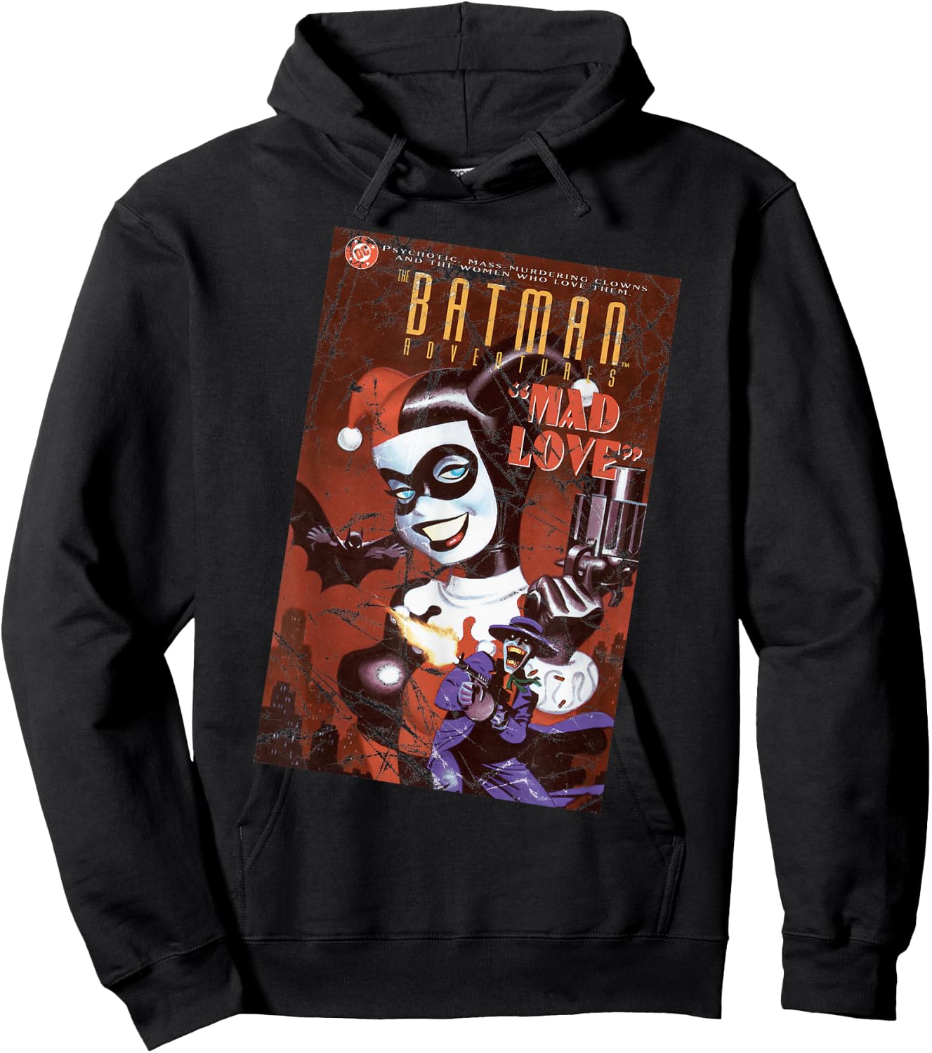 DC Harley Quinn Cover Mad Love Hoodie - Hoodie | Black