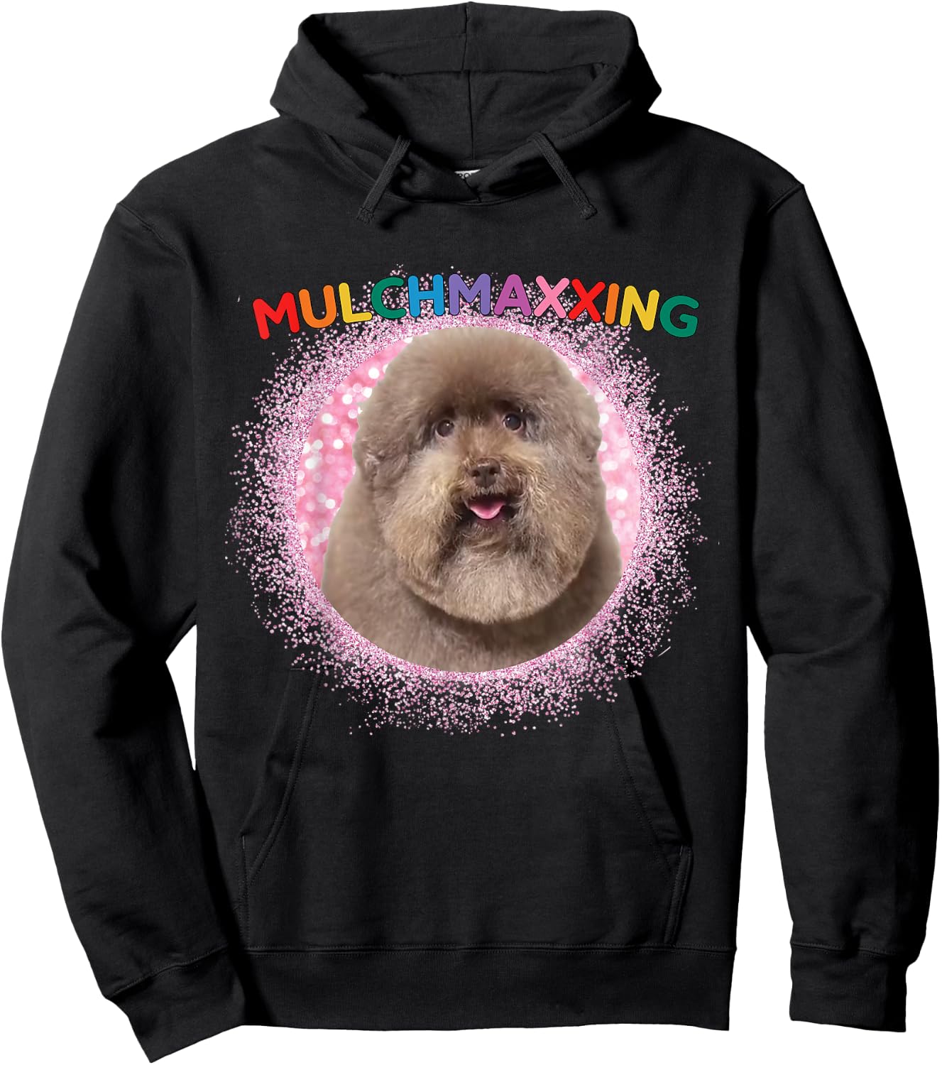 Mulch Gang 4 Life MulchMaxxing Puppy Dog Meme For Dog Lovers Men Women Kids Hoodie - Hoodie | Black