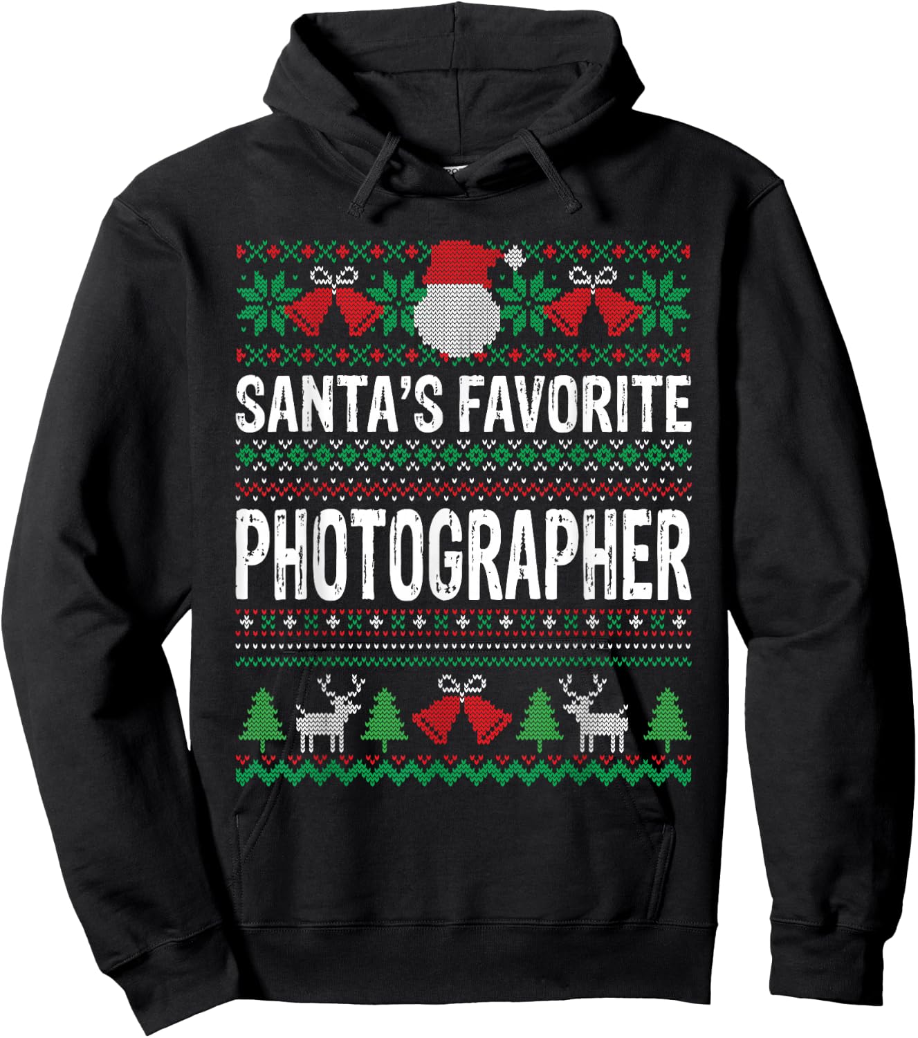 Photographer Christmas Santa's Favorite Photographer Hoodie - Hoodie | Black