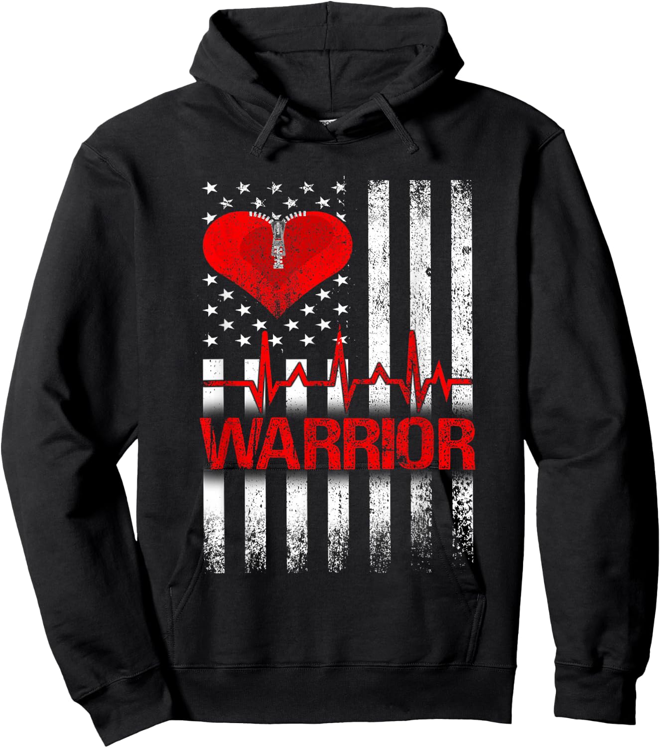Open Heart Surgery Warrior Gift Heart Patients Survivor Hoodie - Hoodie | Black