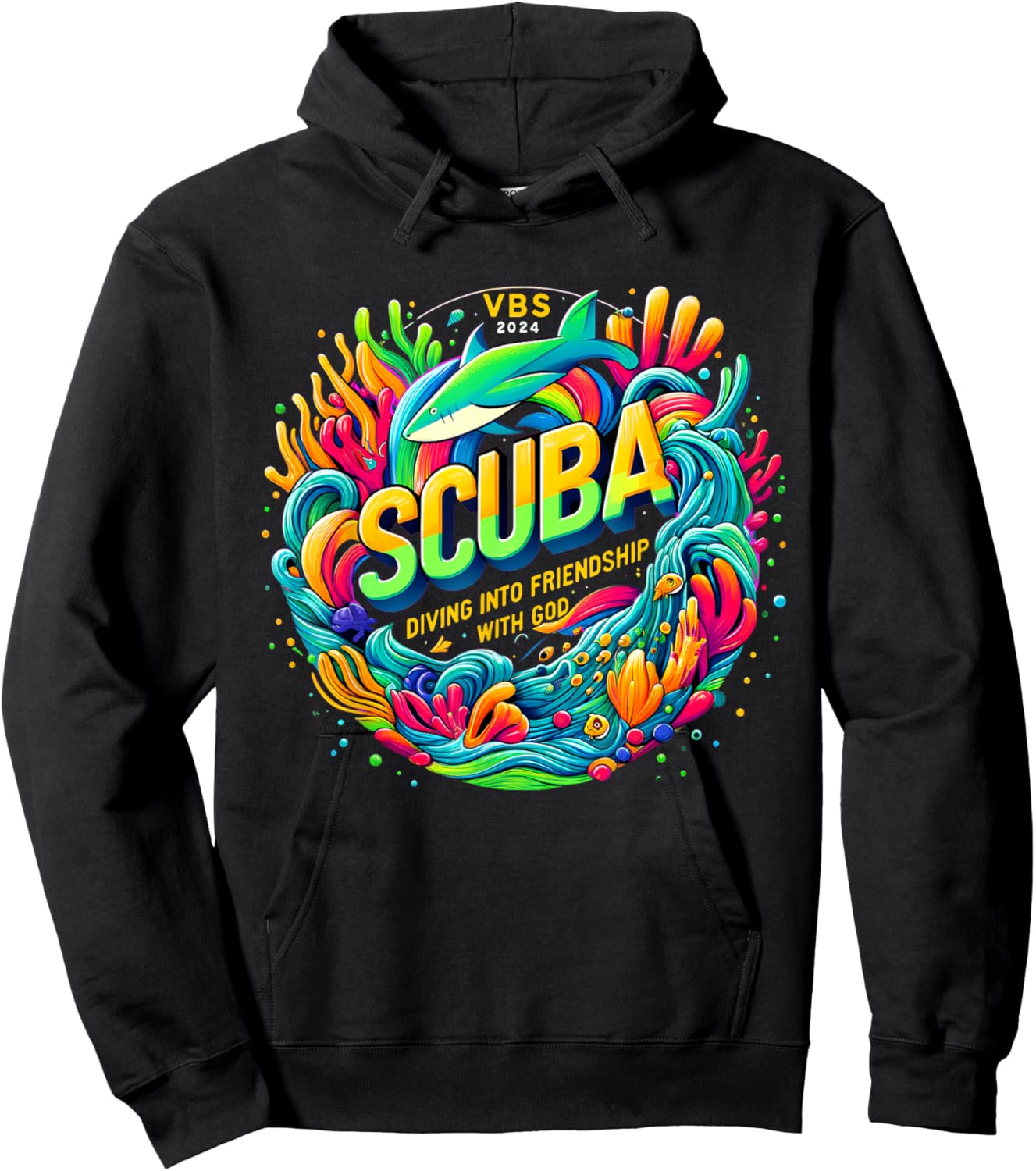 Scuba Diving Into Friendship with God Christian VBS 2026 Hoodie - Hoodie | Black