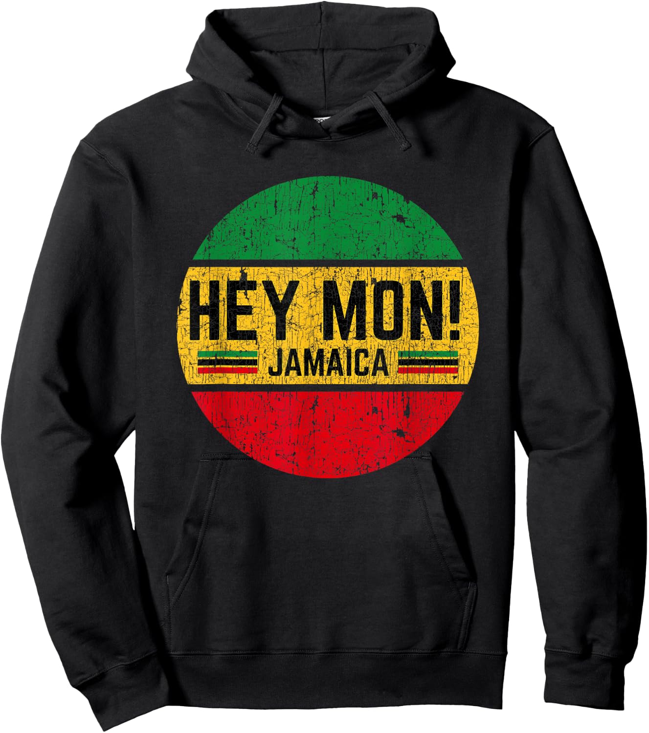 Hey Mon Jamaica Vintage Hoodie - Hoodie | Black