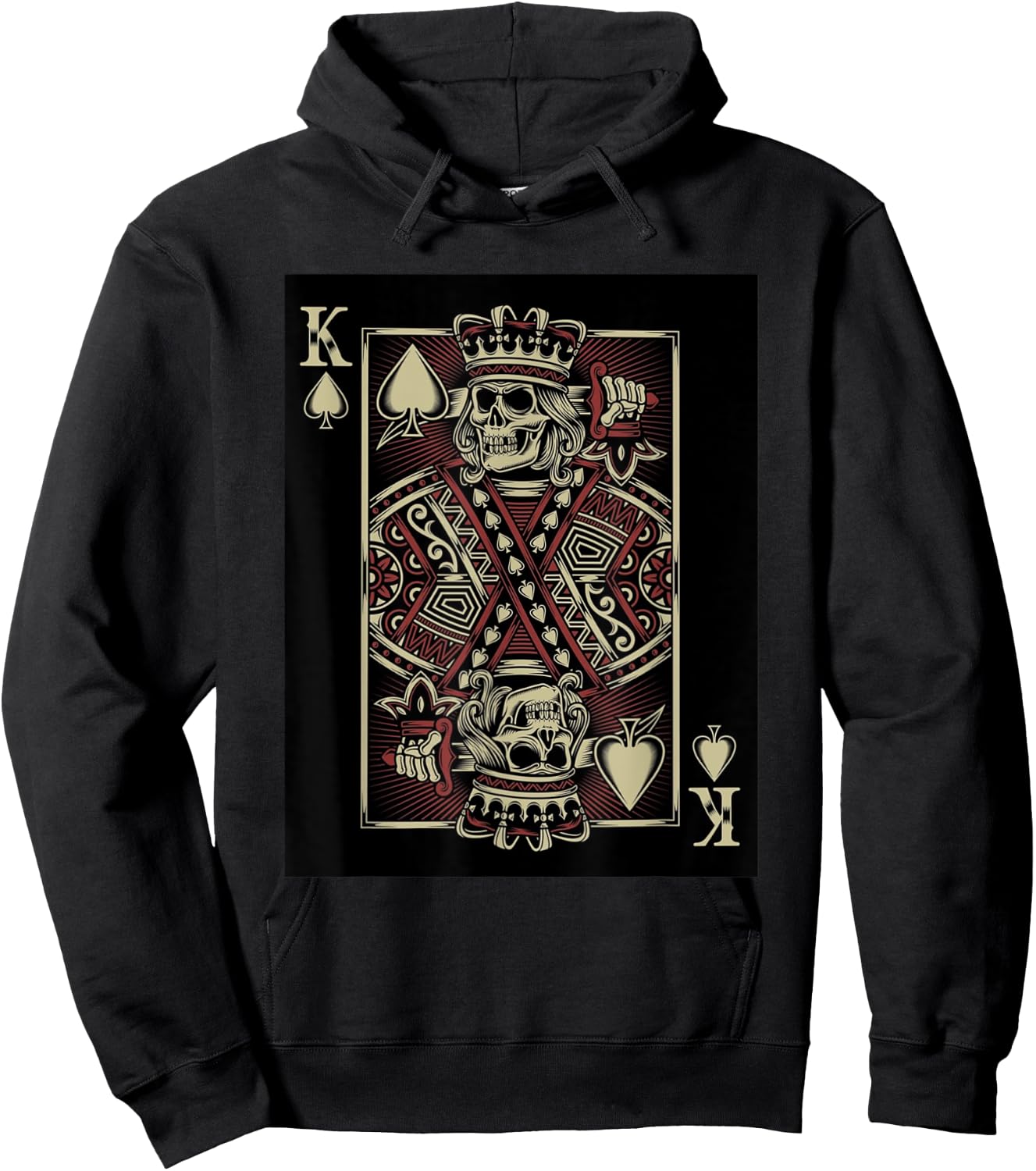 King of Death Grim Reaper Playing Card Hoodie - Hoodie | Black