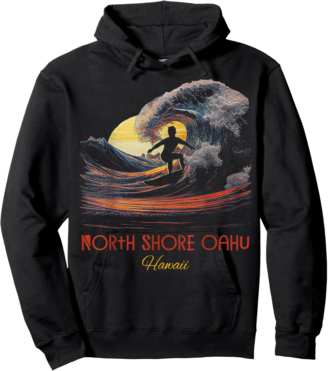 North Shore Oahu Hawaii Hoodie - Hoodie | Black
