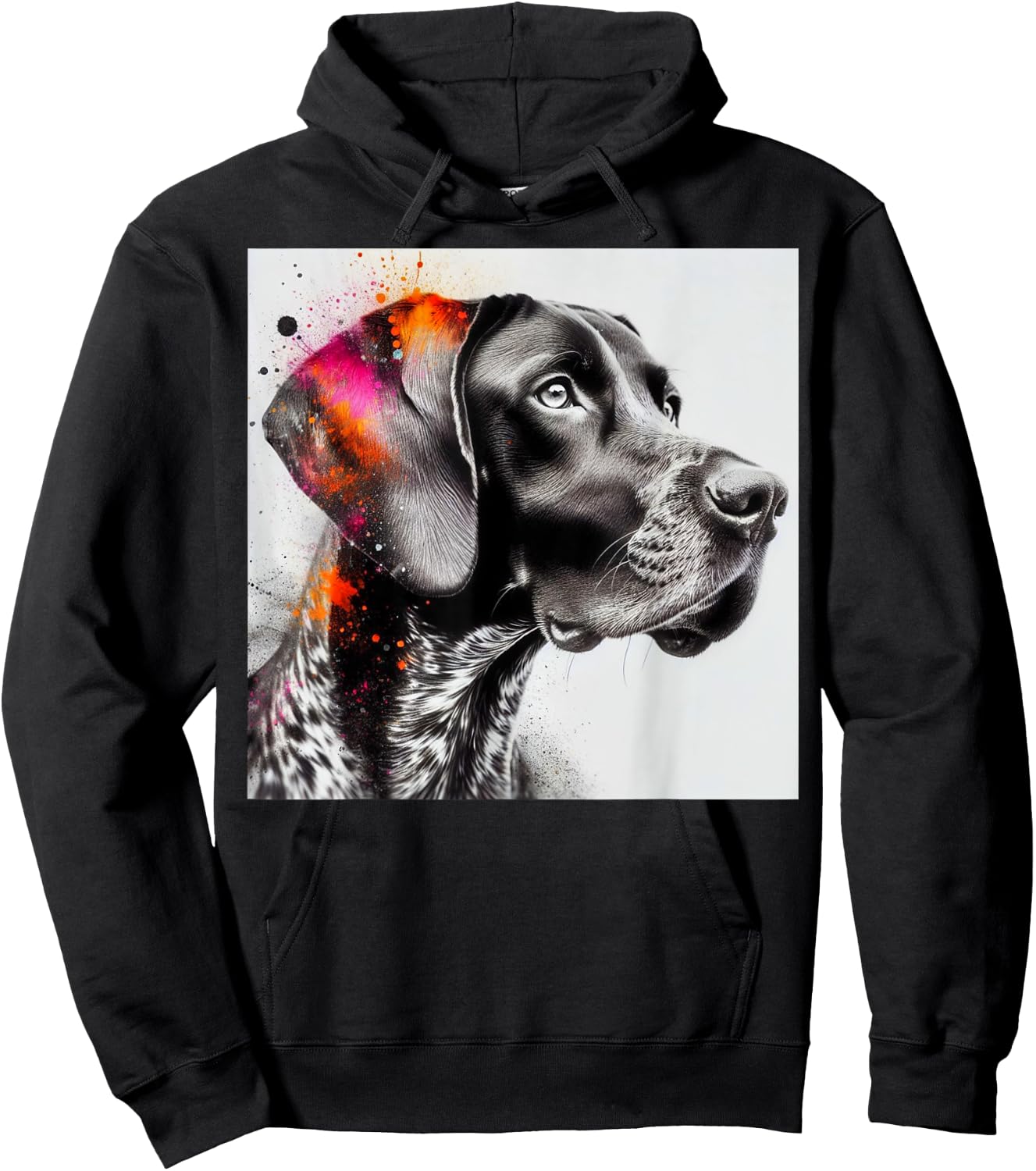 Vibrant Pointer Essence, German Shorthaired Pointer Hoodie - Hoodie | Black