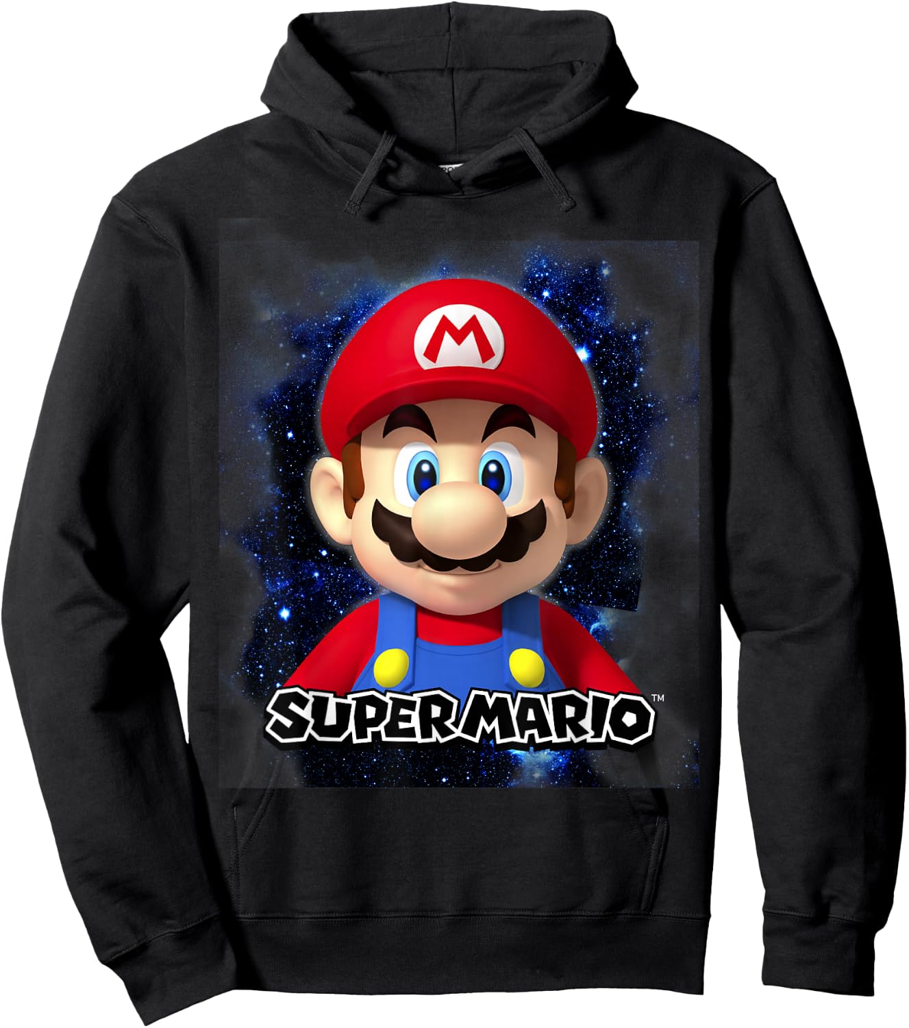Super Mario Big Galaxy Nintendo Icon Mario Poster Hoodie - Hoodie | Black