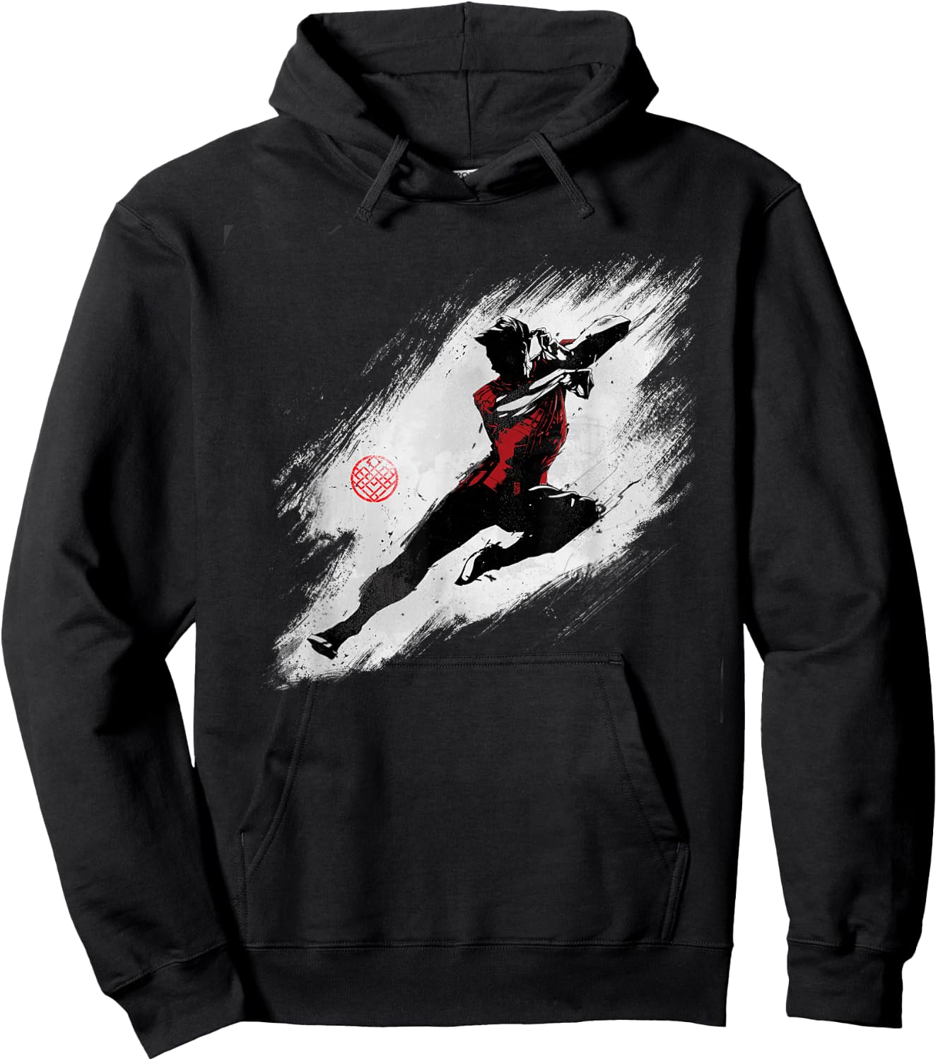 Marvel Shang-Chi and the Legend of the Ten Rings Ink Drawing Hoodie - Hoodie | Black