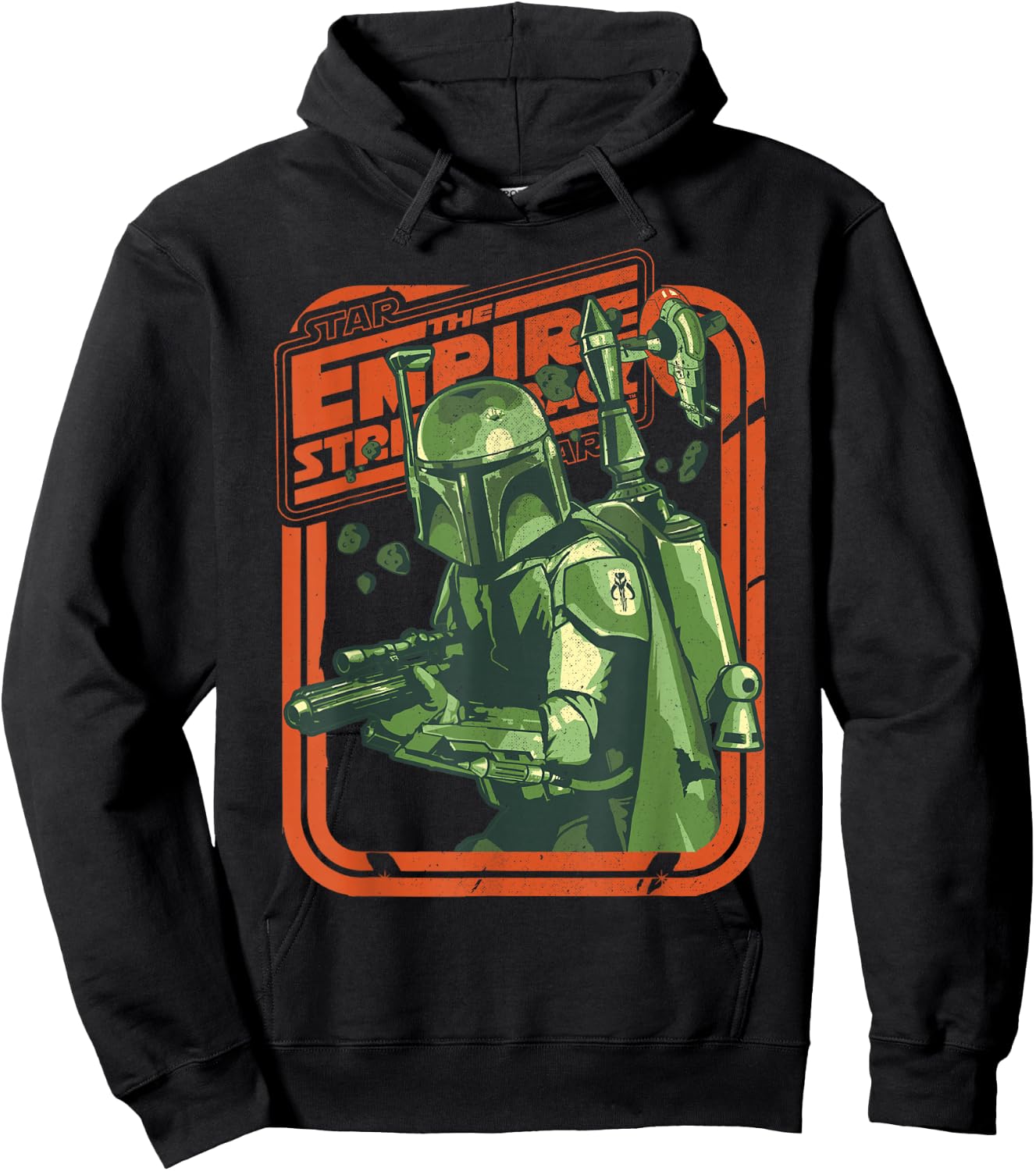 Star Wars The Empire Strikes Back Boba Fett Modern Portrait Hoodie - Hoodie | Black