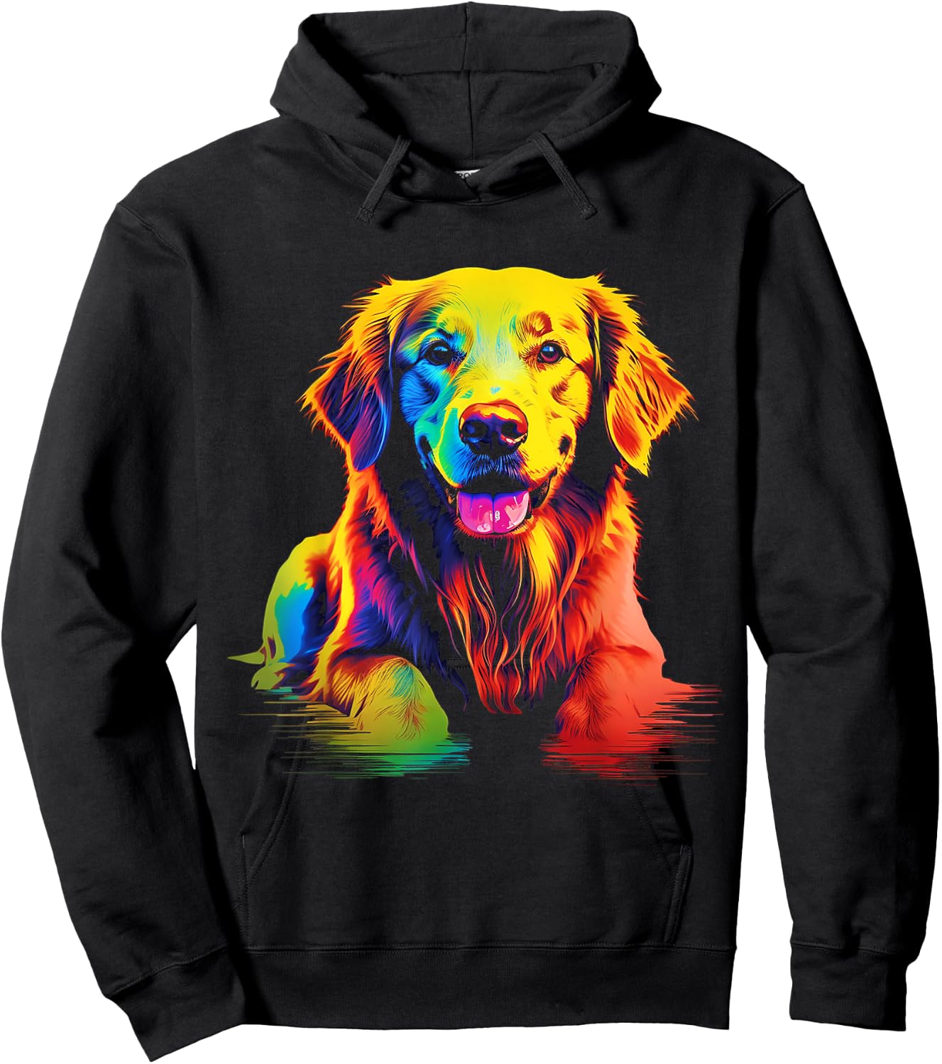 Labrador Retriever Colorful Portrait Animal Art Graphic Dog Men Women Kids Hoodie - Hoodie | Black