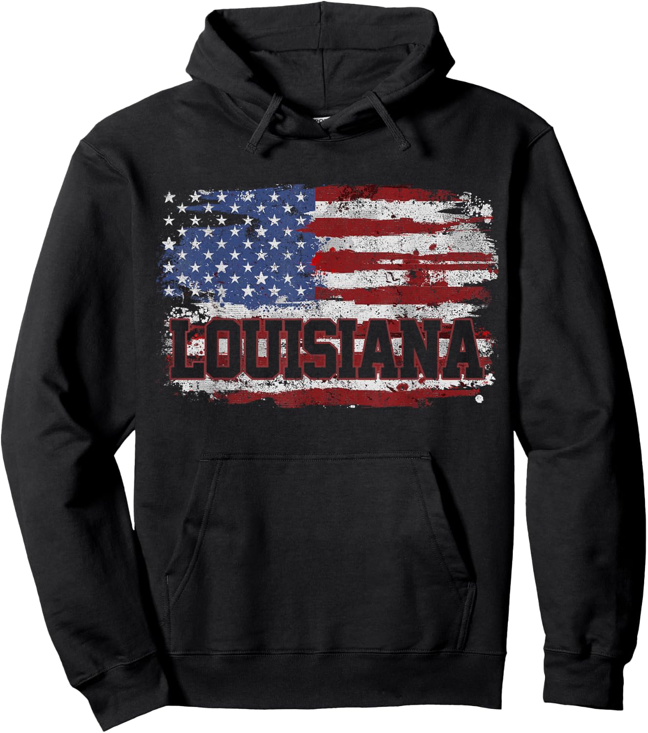 Louisiana Vintage Hoodie - Hoodie | Black
