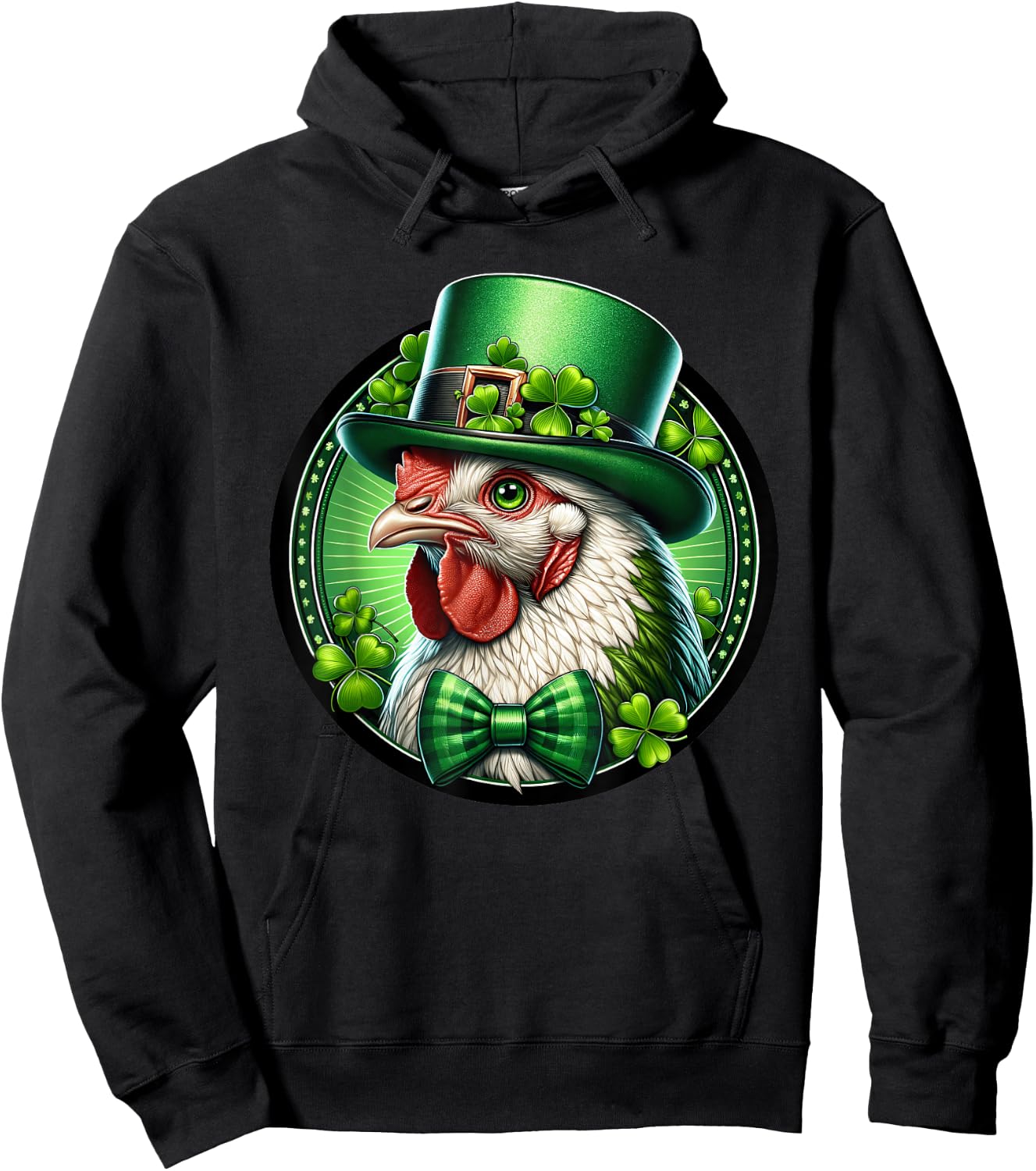 Leprechaun Chicken Leprecat St Patricks Day Kids Men Women Hoodie - Hoodie | Black