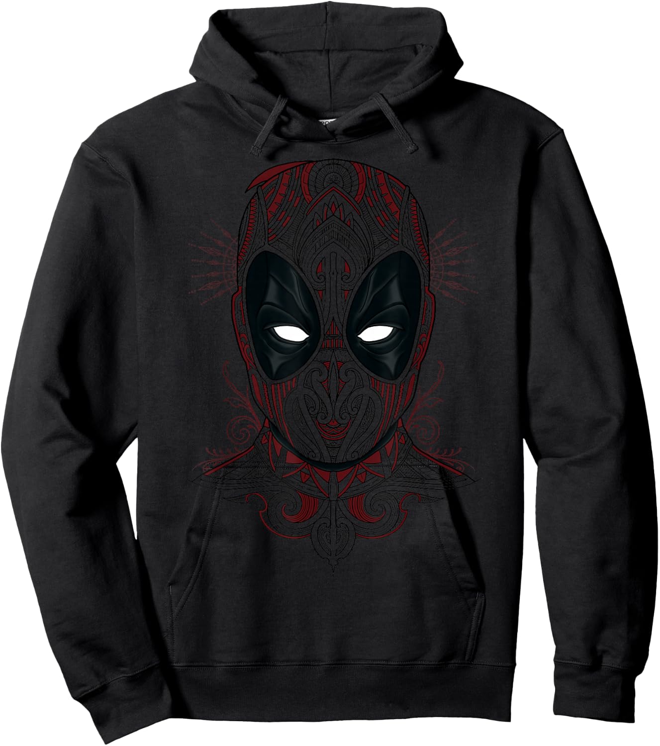 Marvel Deadpool Line Art Mask Hoodie - Hoodie | Black