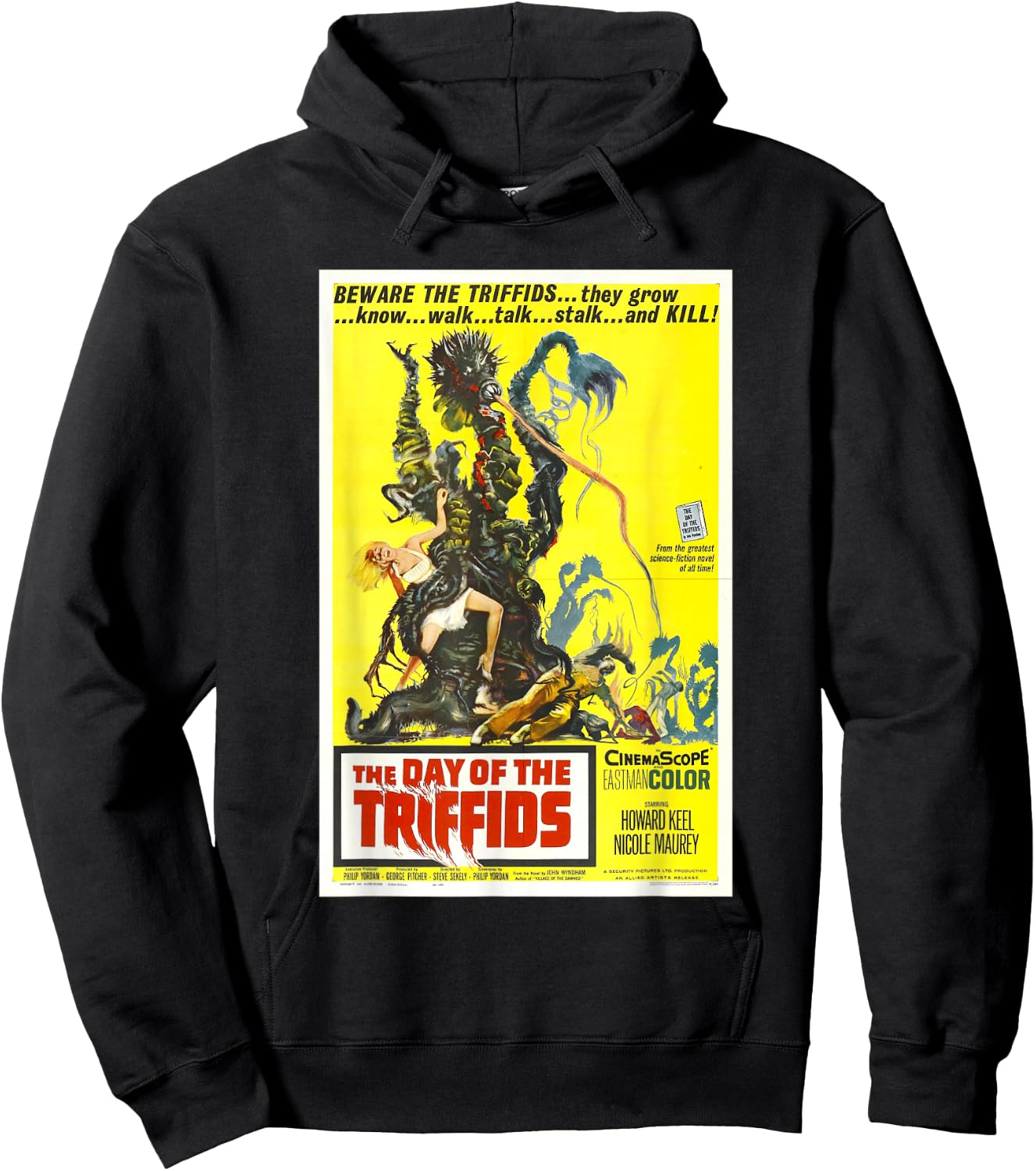 The Day of the Triffids, Sci-fi vintage movie monster poster Hoodie - Hoodie | Black