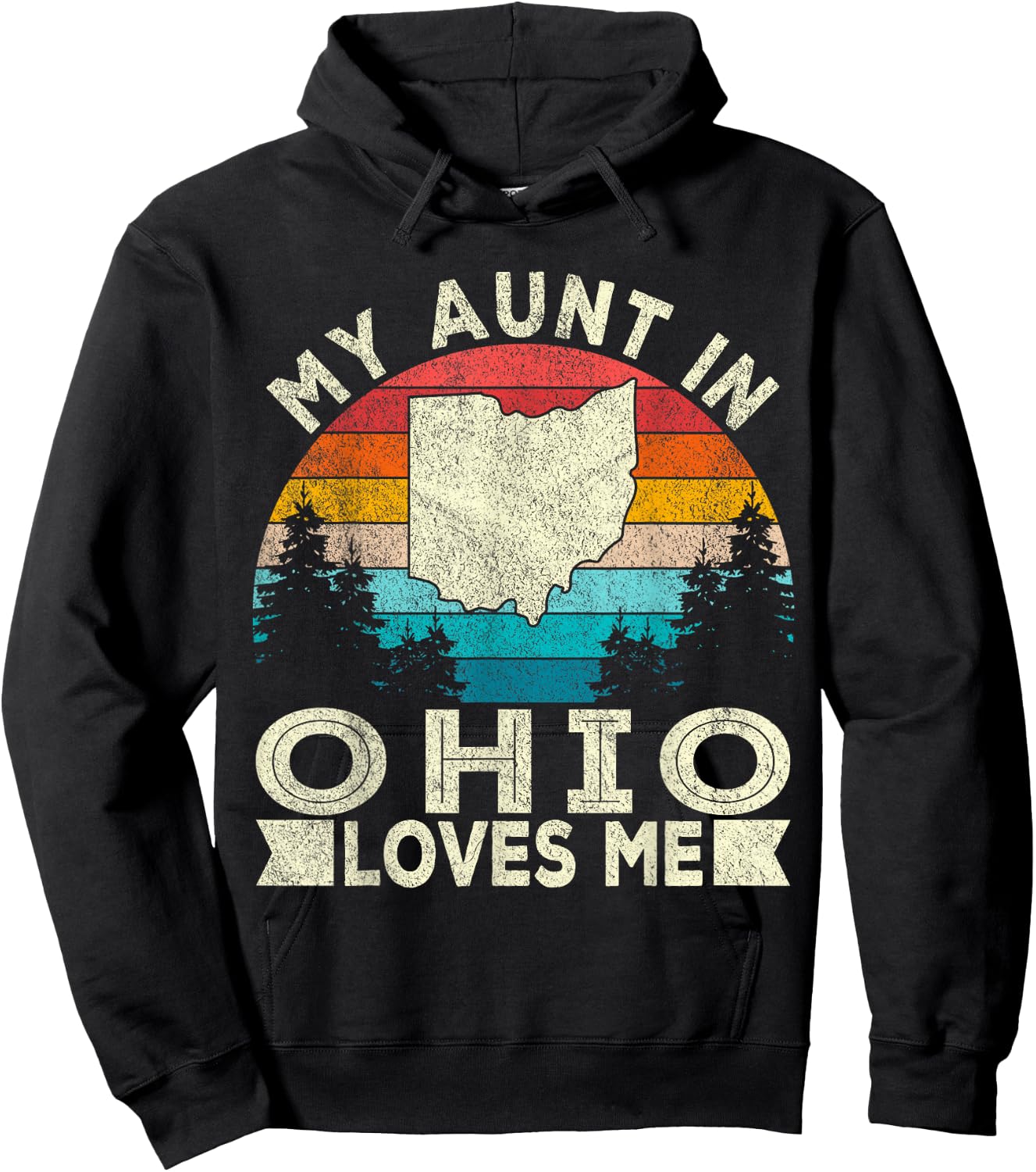 My Aunt In Ohio Loves Me Retro Ohio Aunt Hoodie - Hoodie | Black