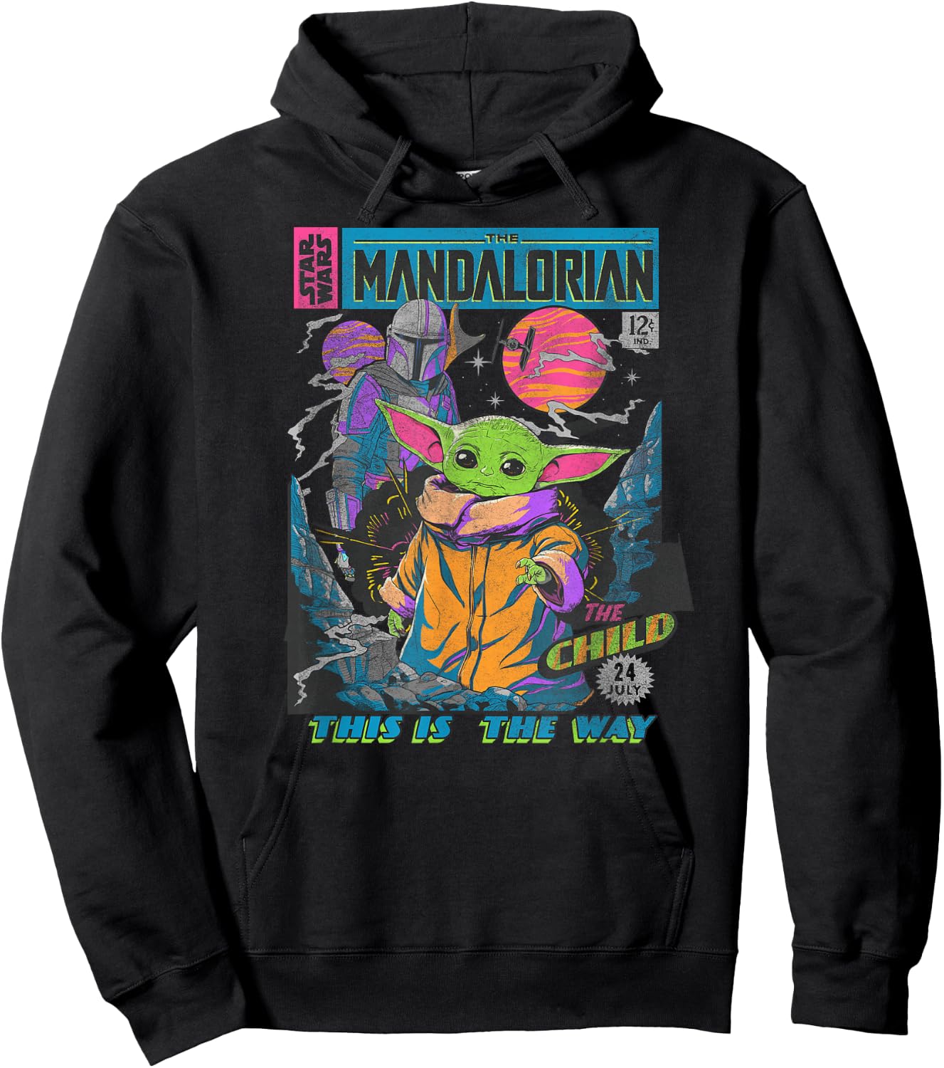 Star Wars: The Mandalorian The Child Comic Book Hoodie - Hoodie | Black