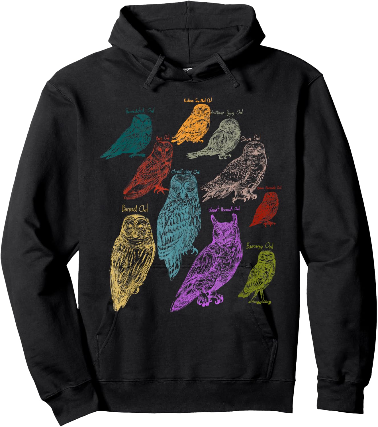 Forest Owl Breed Ornithologist Gift Owl Hoodie - Hoodie | Black