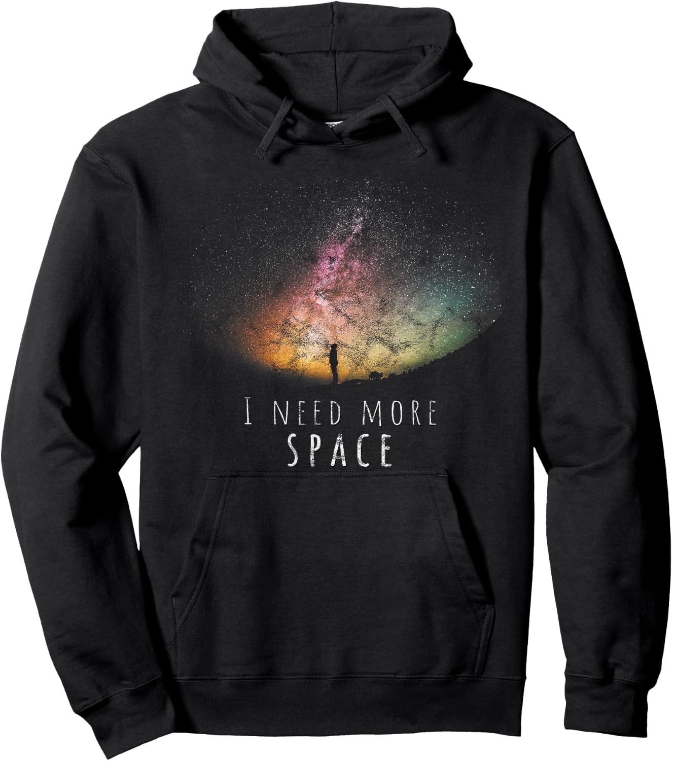 I Need More Space Funny Galaxy Astronomy Science Pun Hoodie - Hoodie | Black
