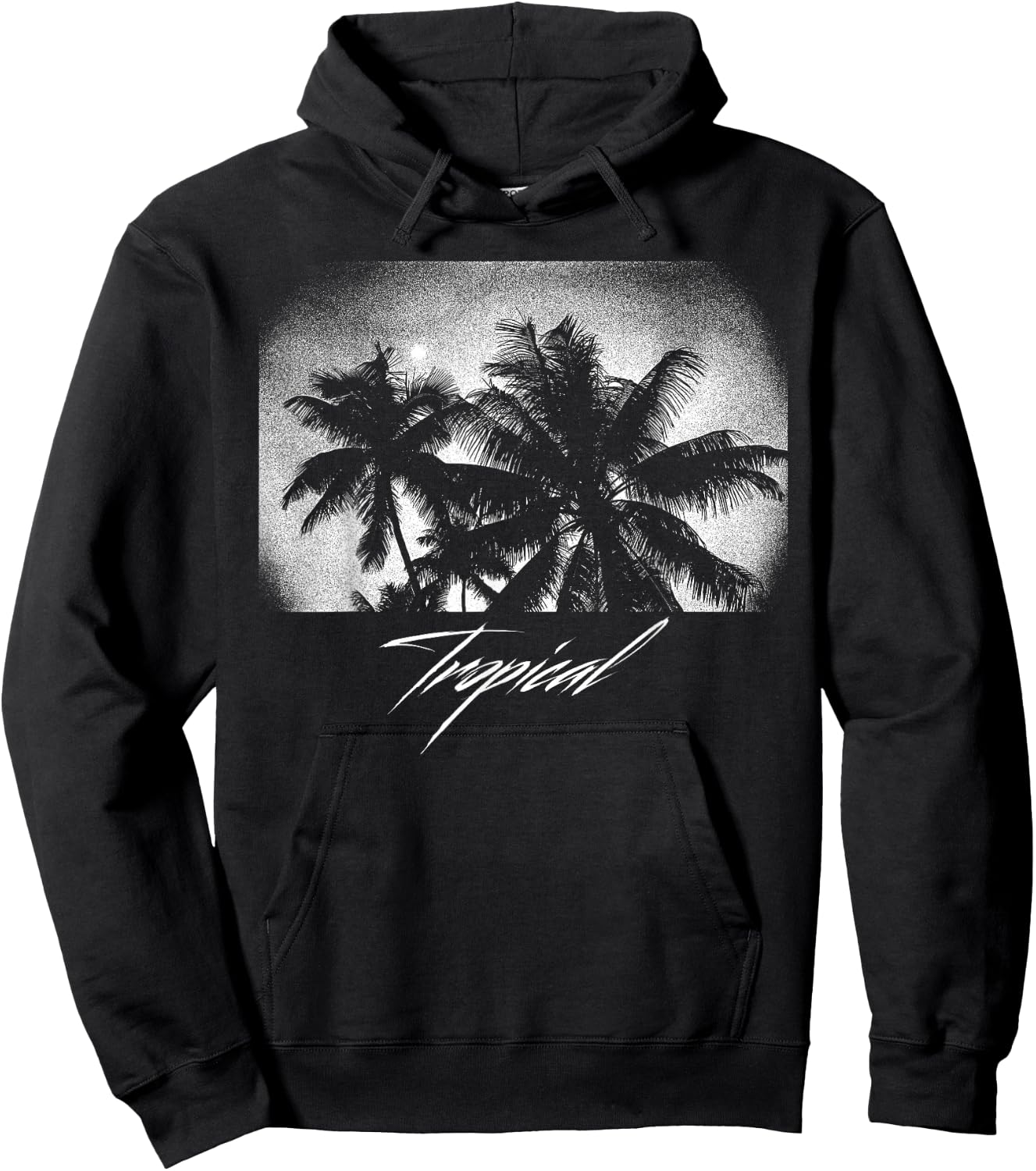 Palm Tree Silhouette Tree design, Vintage Graphic gift Hoodie - Hoodie | Black